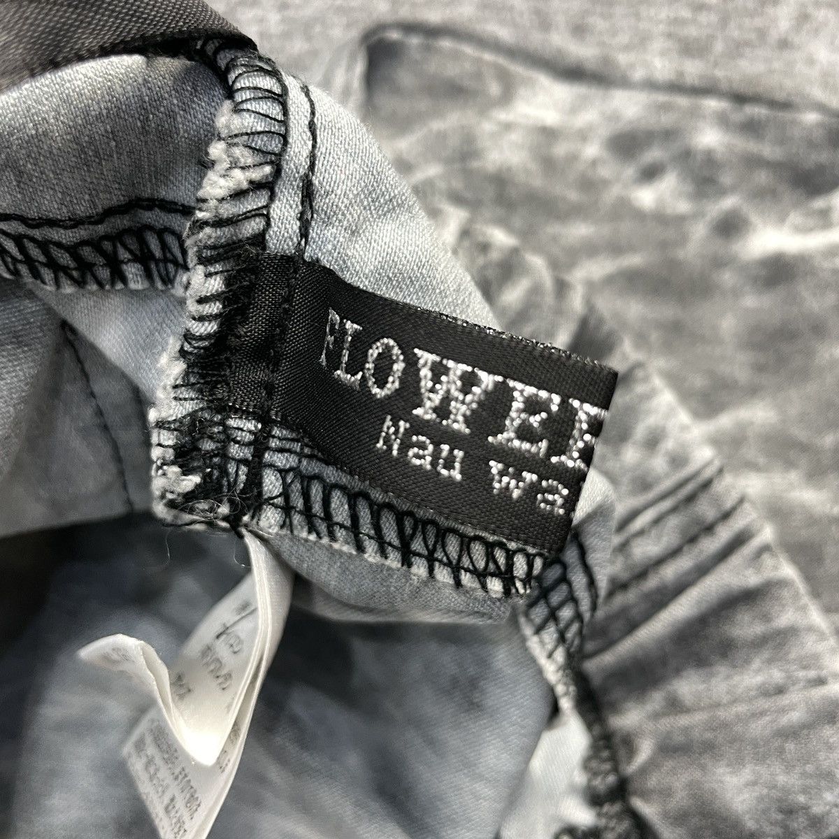 Japanese Brand × Vintage Vintage Japanese Brand Flower Circle Asid Wash Size 29" - 5 Thumbnail