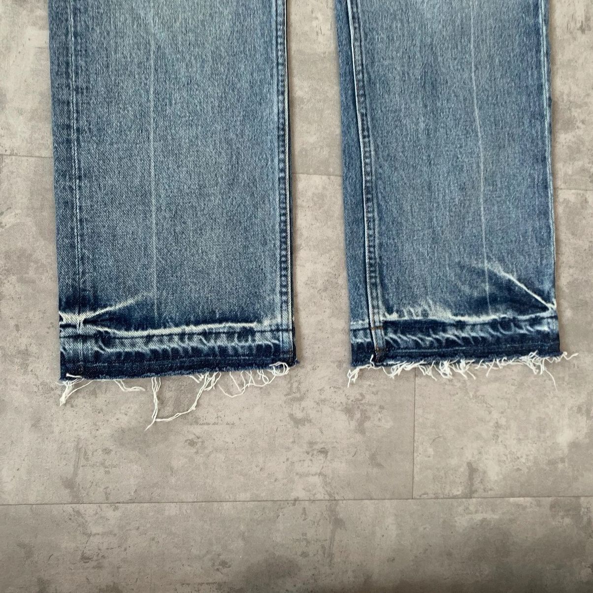 Helmut Lang 🔴 HELMUT LANG Jeans Distressed Denim Straight Cropped Blue Size 31" - 6 Thumbnail