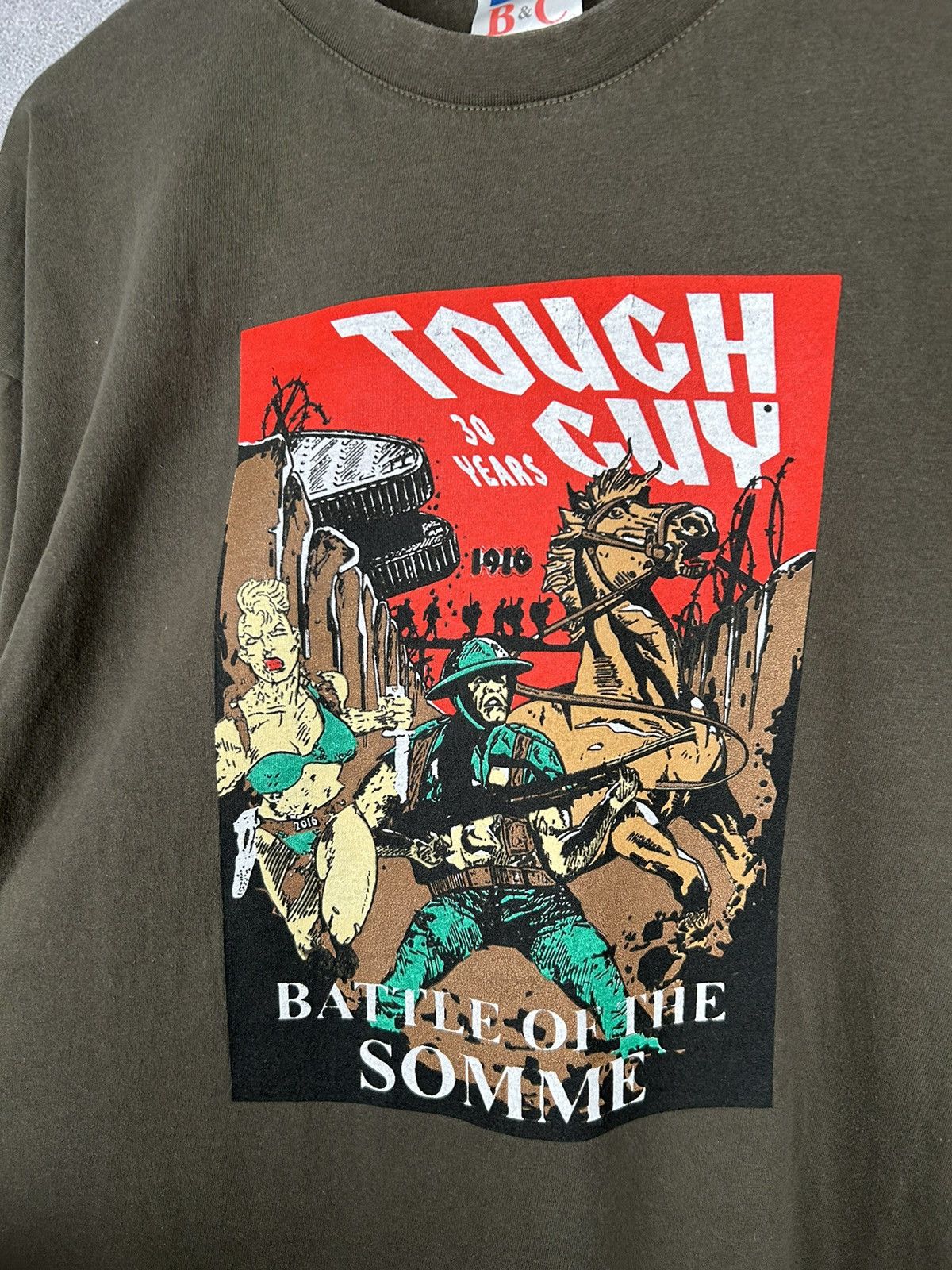 Vintage Vintage Graphic Tee Military Art Rock 90s Y2K Size US L / EU 52-54 / 3 - 3 Thumbnail