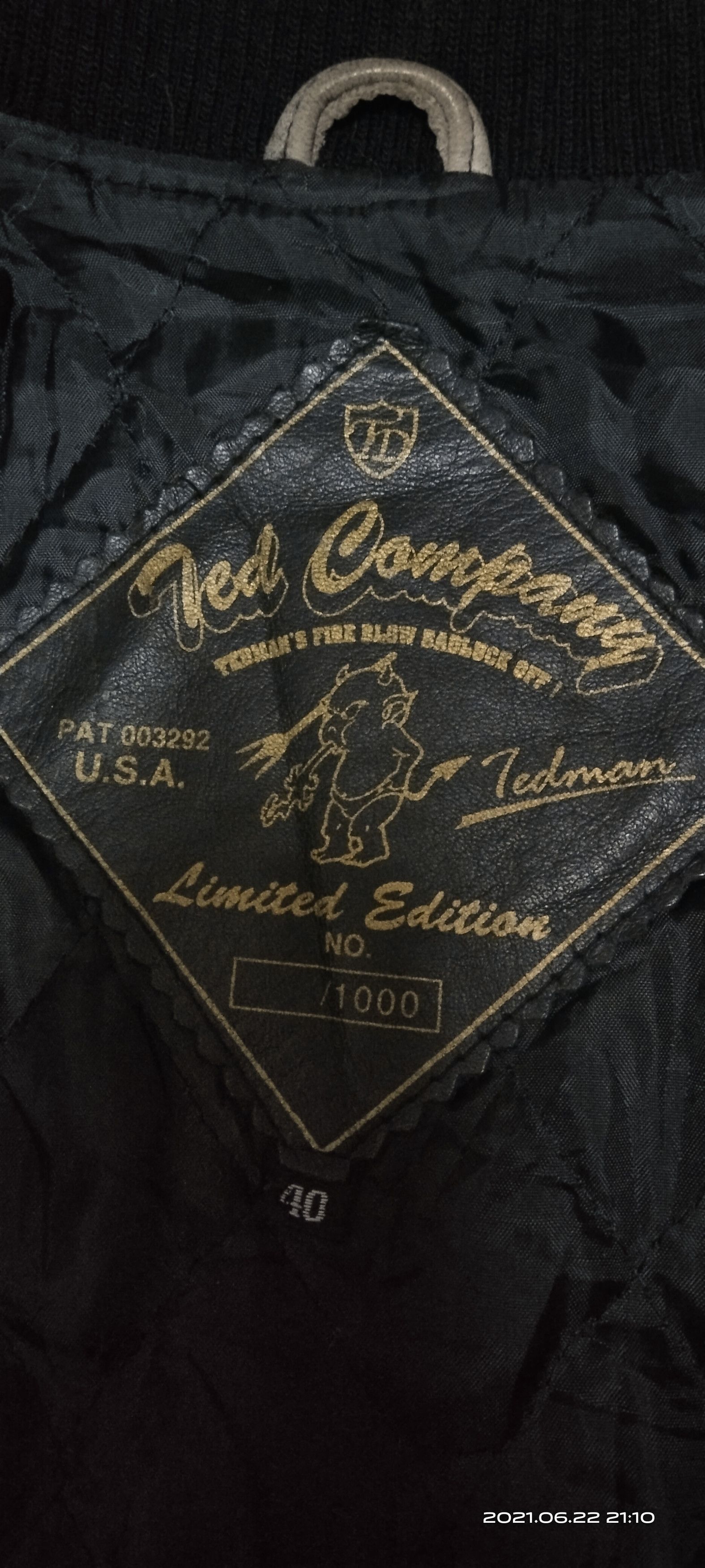 Tedman × Vintage THRASH FADE THE LITTLE DEVIL VARSITY LEATHER JACKET Size US M / EU 48-50 / 2 - 11 Thumbnail