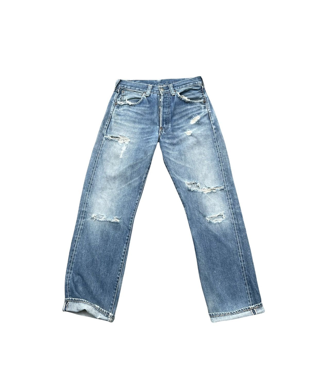 Levi's Vintage Levis 501 E 1937 Aging Selvedge Distressed Size US 30 / EU 46 - 1 Thumbnail