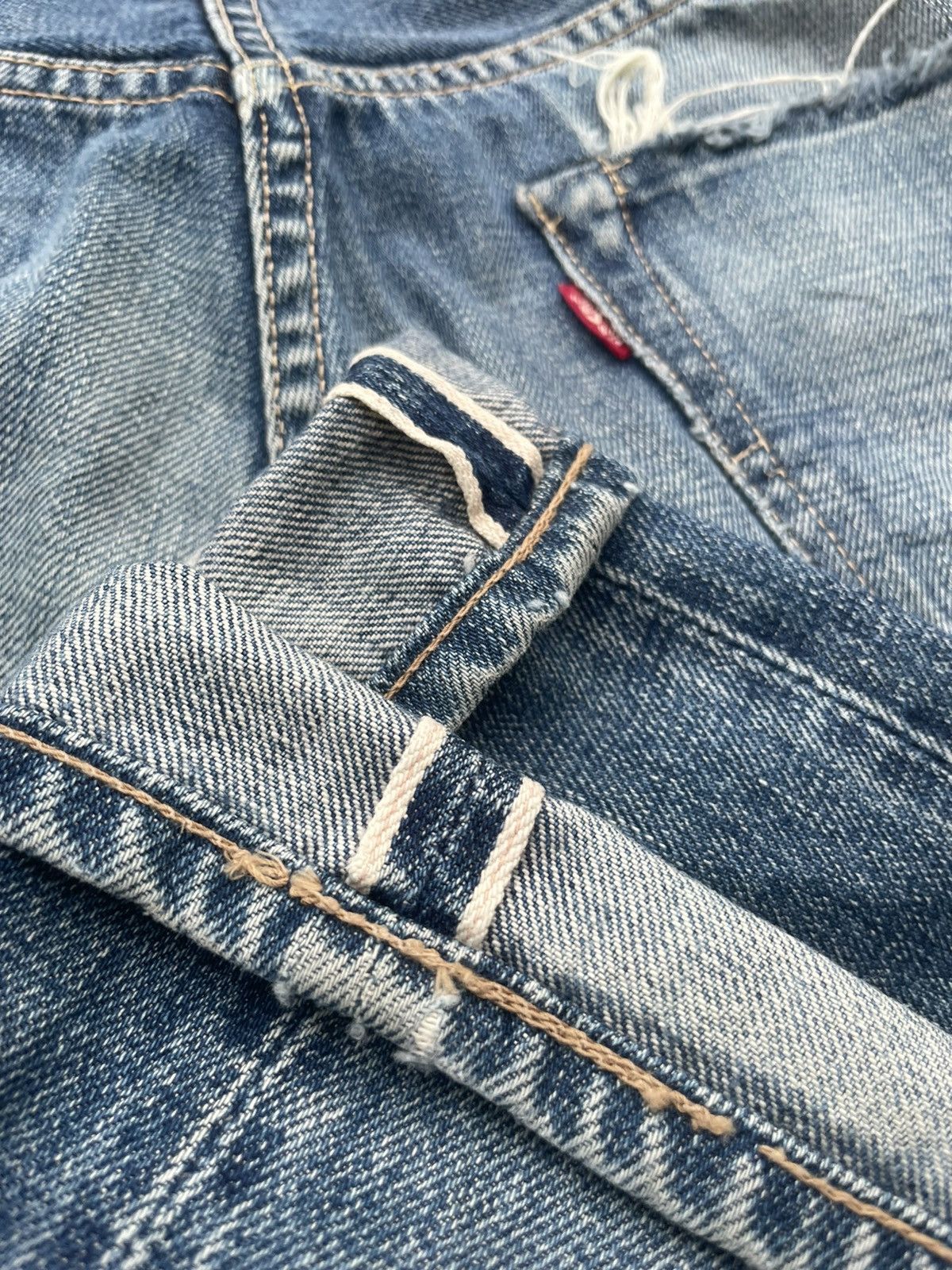 Levi's Vintage Levis 501 E 1937 Aging Selvedge Distressed Size US 30 / EU 46 - 12 Thumbnail