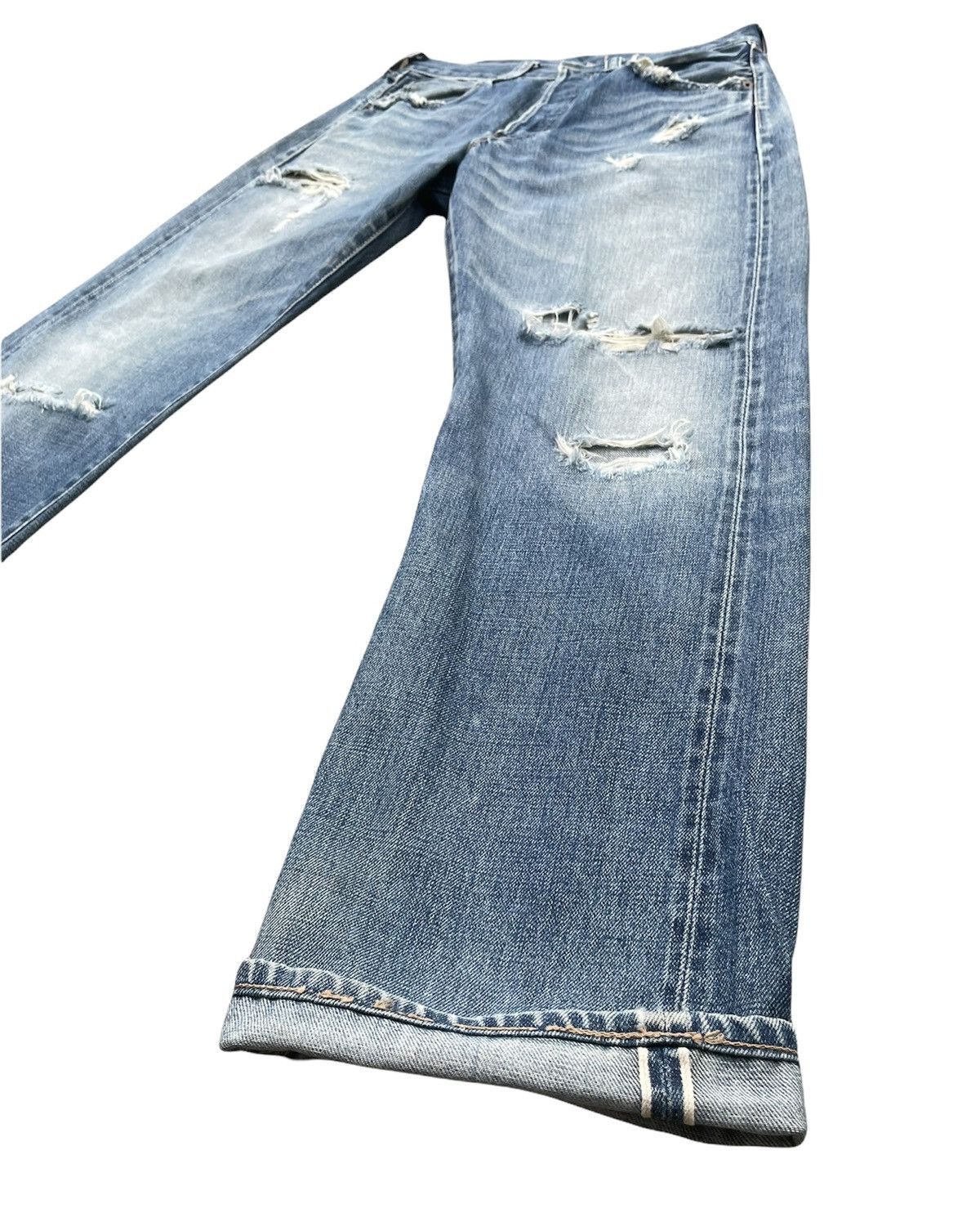 Levi's Vintage Levis 501 E 1937 Aging Selvedge Distressed Size US 30 / EU 46 - 2 Thumbnail