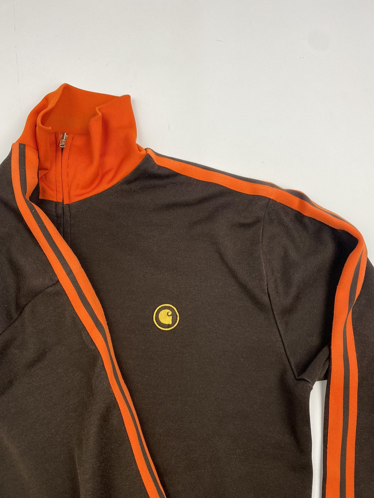 Carhartt × Carhartt Wip × Vintage CARHARTT ZIP UP SWEATER BROWN Size US L / EU 52-54 / 3 - 3 Thumbnail