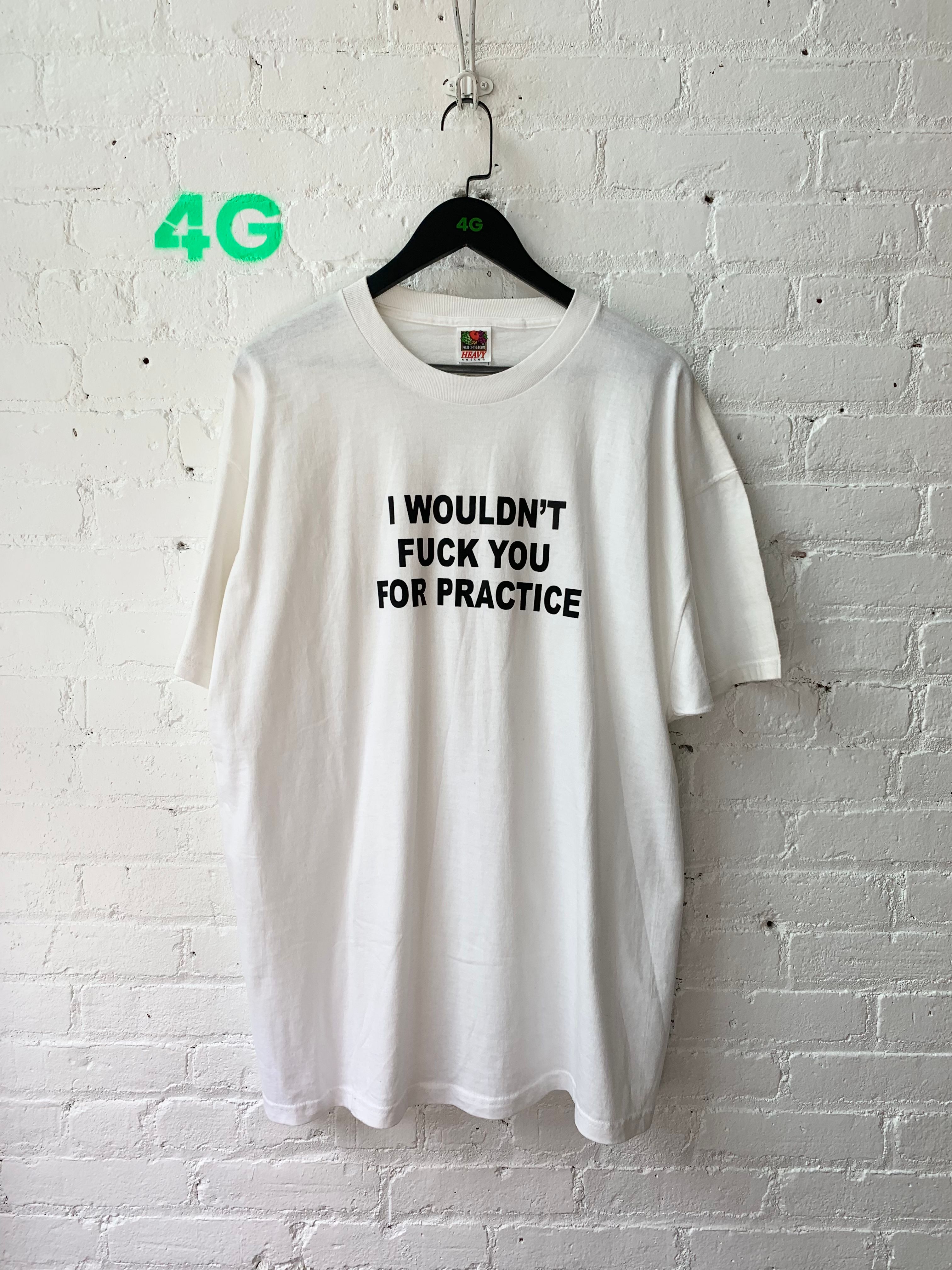 Pre-owned Vintage Wouldnt Fuck You For Practice Tee Size Xxl In White