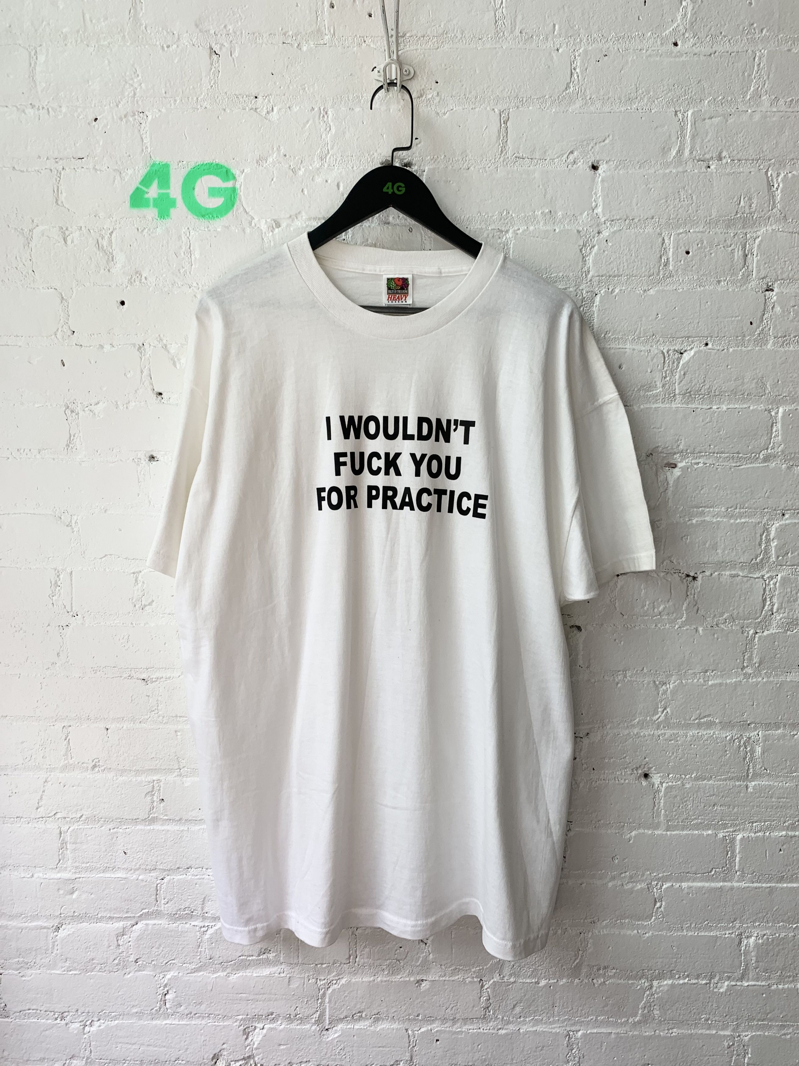 image of Vintage Wouldnt Fuck You For Practice Tee Size Xxl in White, Men's