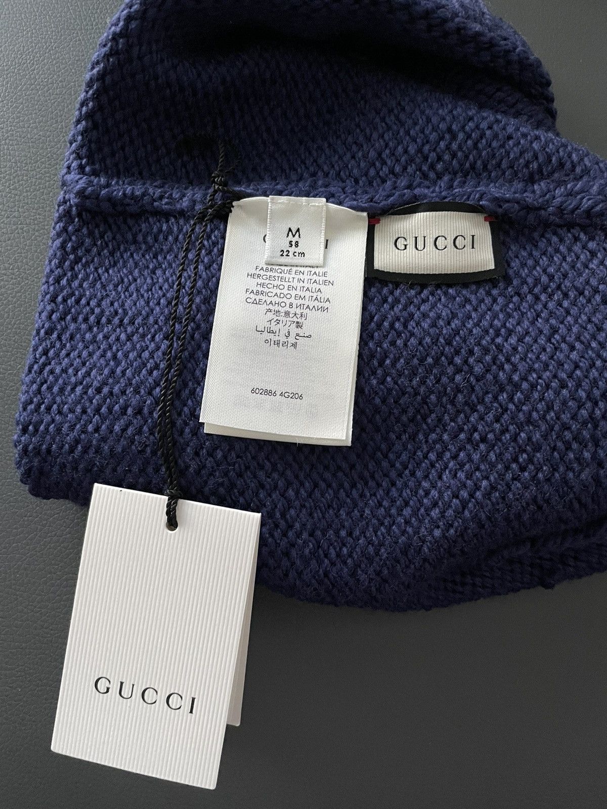 Gucci Rare Brand NEW Sold Out Runway 100% Virgin Wool GG Logo Hat Size ONE SIZE - 3 Thumbnail