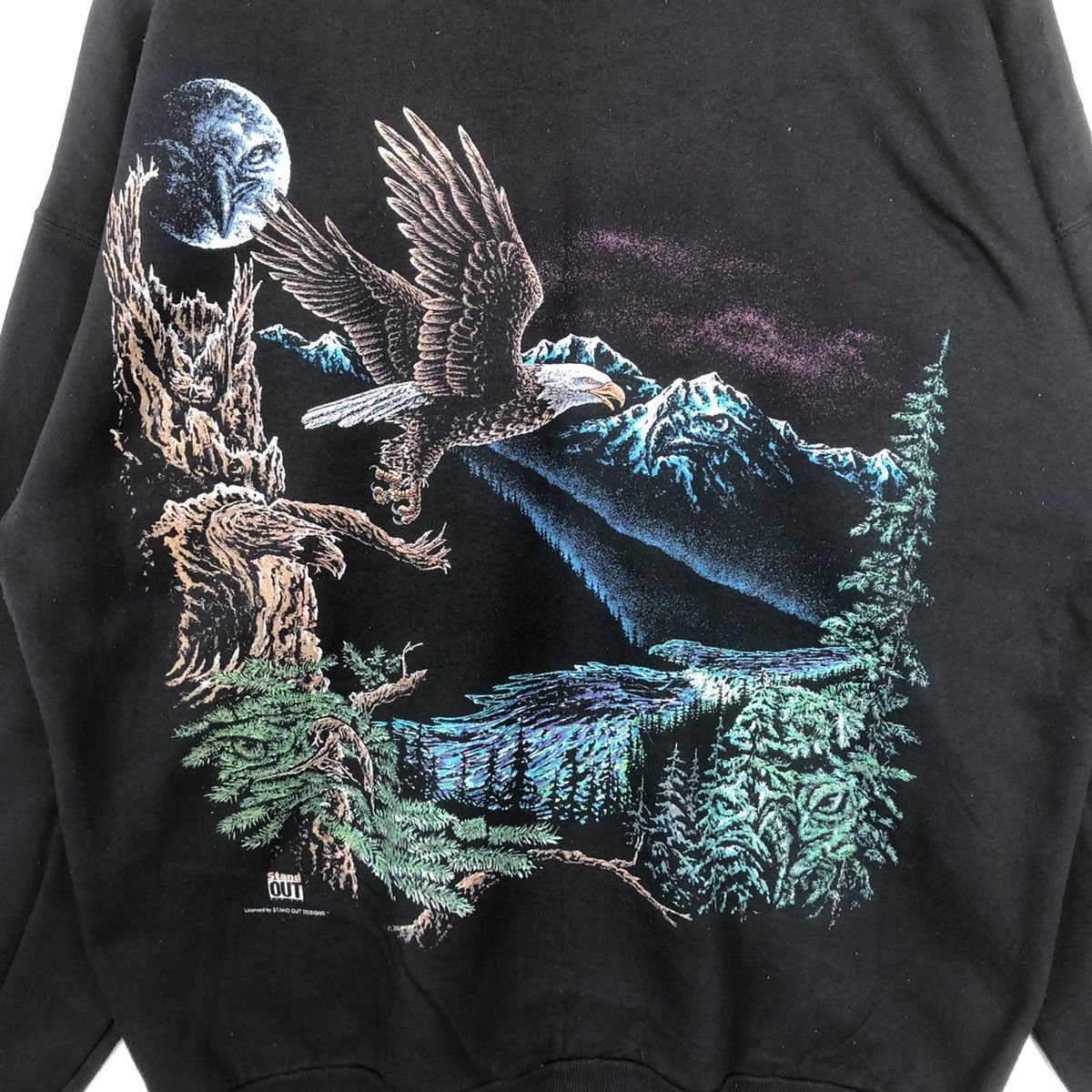 Harley Davidson × Vintage Vintage Stand Out Designs Photoprint Harley Eagle Crewneck Size US XL / EU 56 / 4 - 6 Thumbnail
