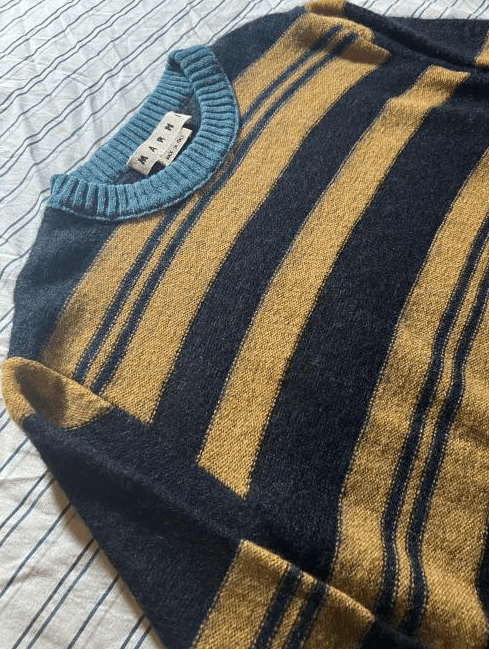 Marni Marni Mohair Heavy Contrast-Collar Striped Jumper Size US M / EU 48-50 / 2 - 2 Preview