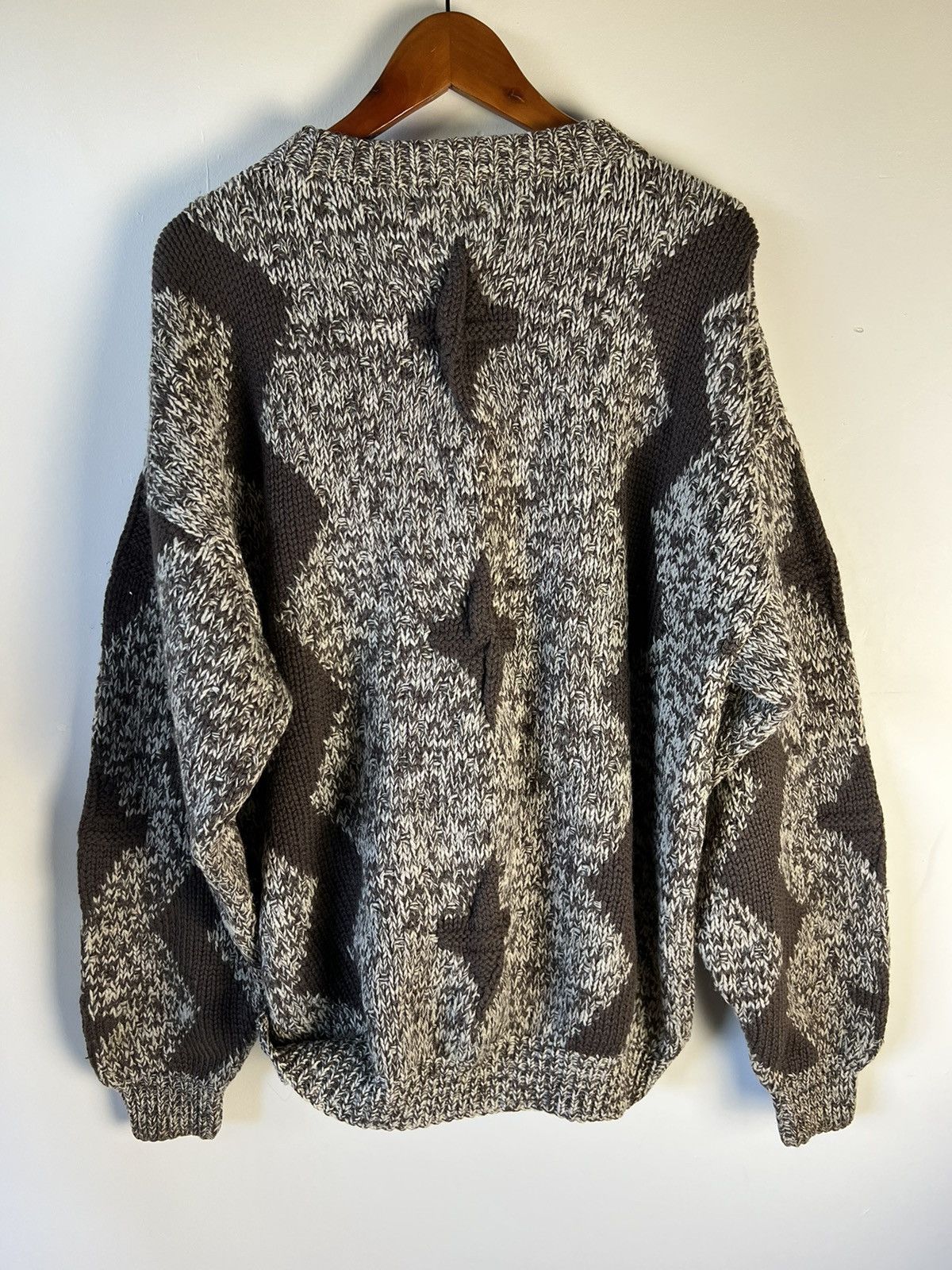 Vintage Vintage Blanc Bleu The Great Adventure Knitwear Sweater Size US L / EU 52-54 / 3 - 2 Thumbnail