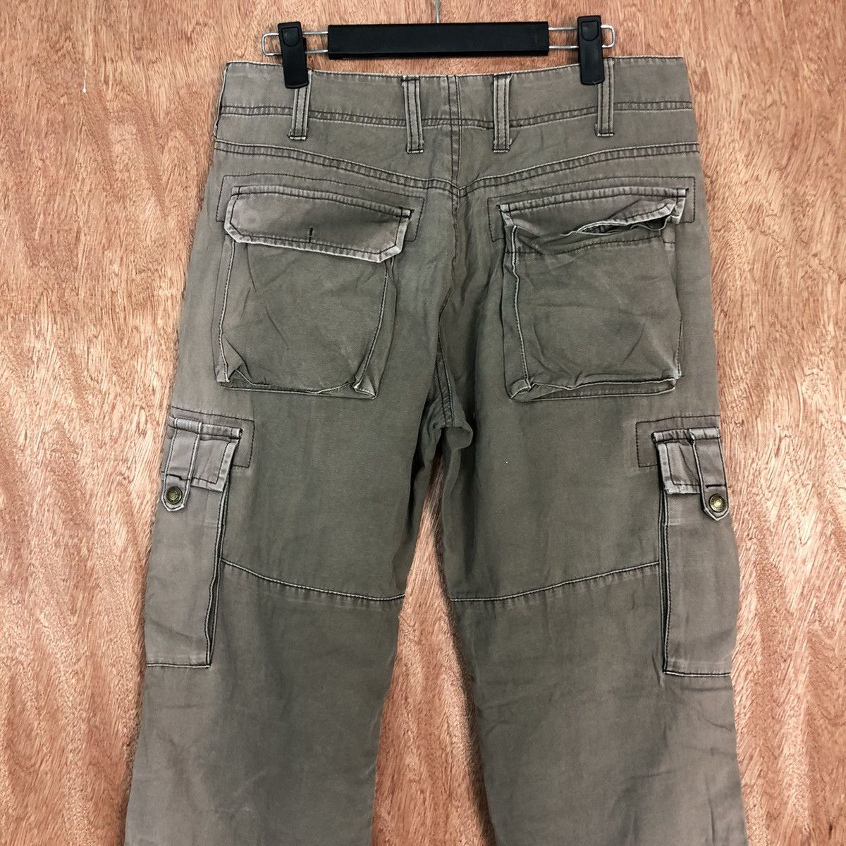 Faded Glory DLL Japanese faded utility multipocket Cargo Pants #1644 Size US 31 - 12 Thumbnail