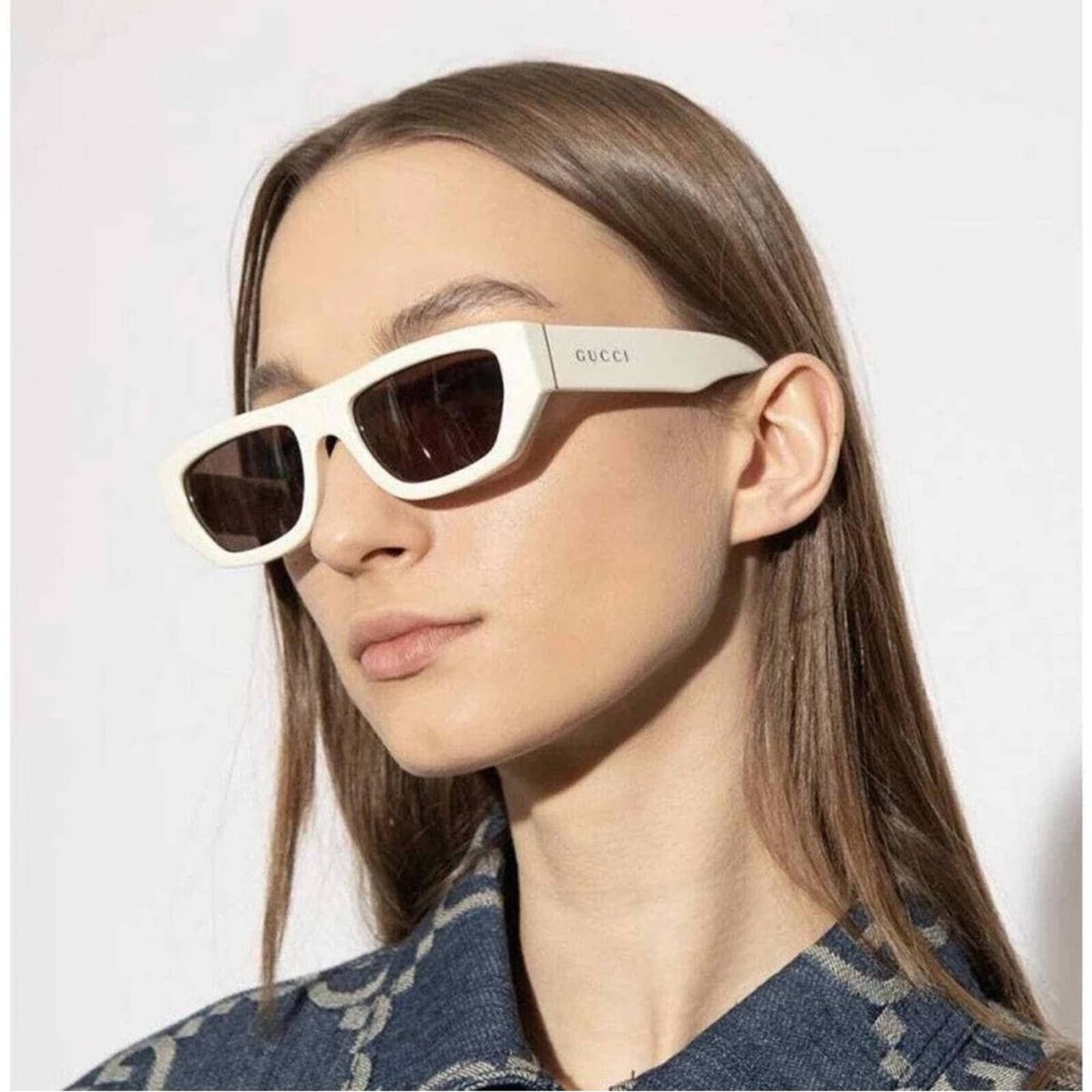 BRAND NEW GUCCI GG1134S 003 Ivory Brown Women Sunglasses