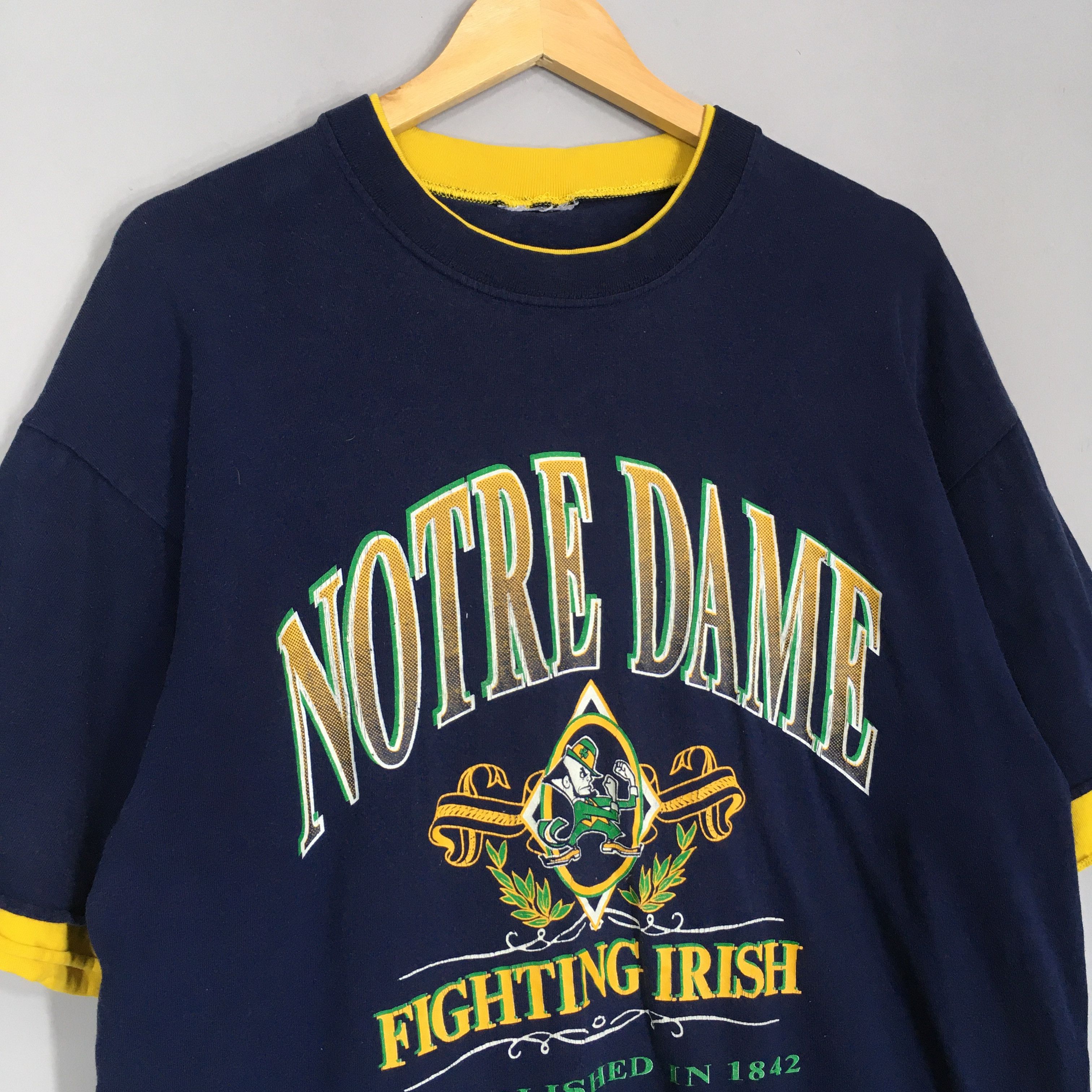 Other Vintage Notre Dame Fighting Irish NCAA Blue T Shirt L Size US L / EU 52-54 / 3 - 3 Thumbnail