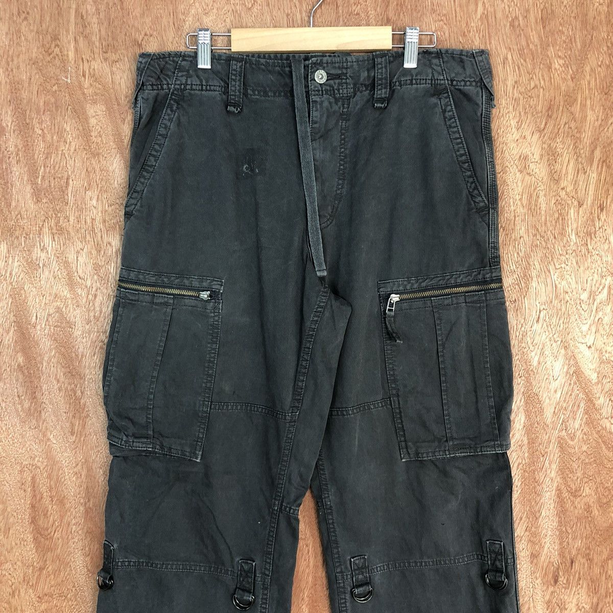 Japanese Brand DL Uniqlo Black japan utility Multipocket Cargo Pants #c929 Size US 33 - 2 Thumbnail