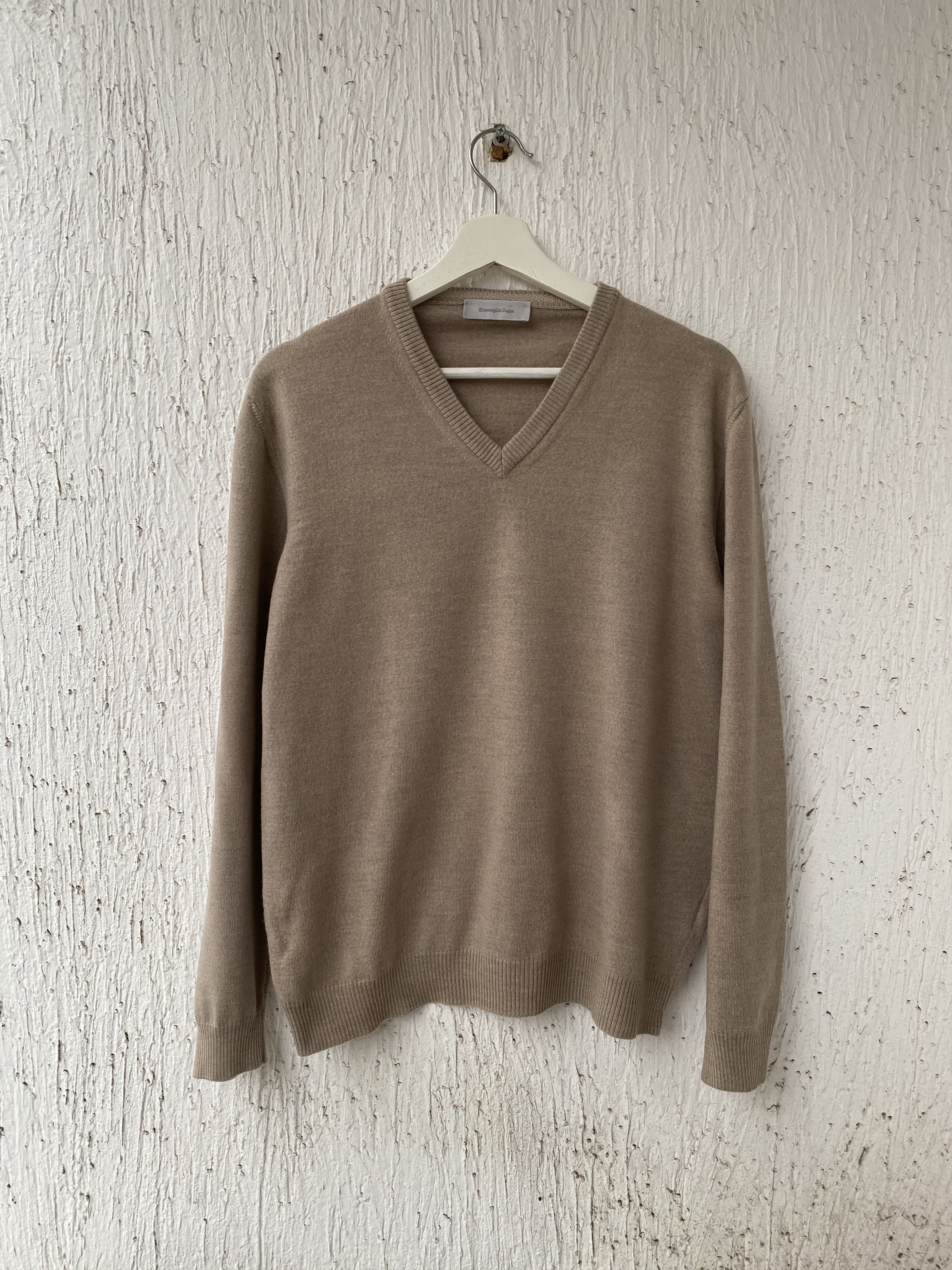 Ermenegildo Zegna camel wool sweater Size US L / EU 52-54 / 3 - 1 Thumbnail
