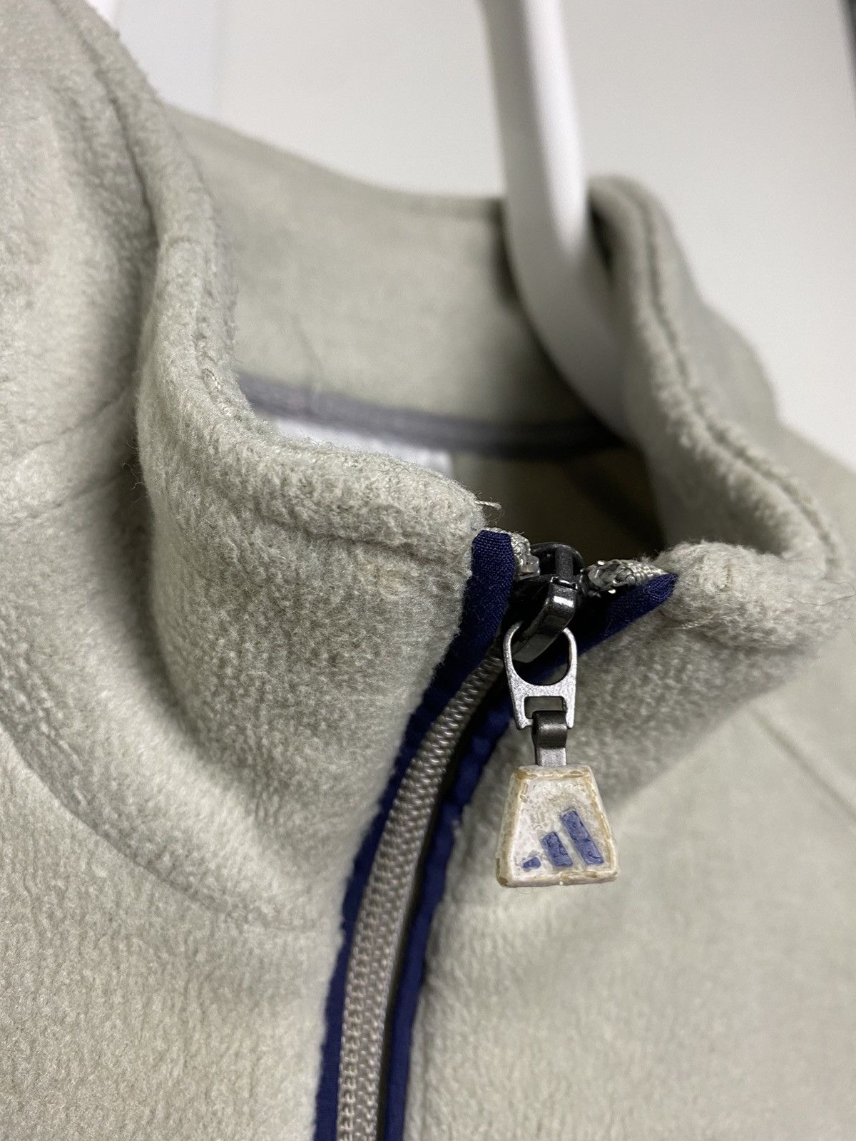 Adidas × Vintage Adidas vintage beige big logo fleece quarterzip 90s Size US L / EU 52-54 / 3 - 4 Thumbnail
