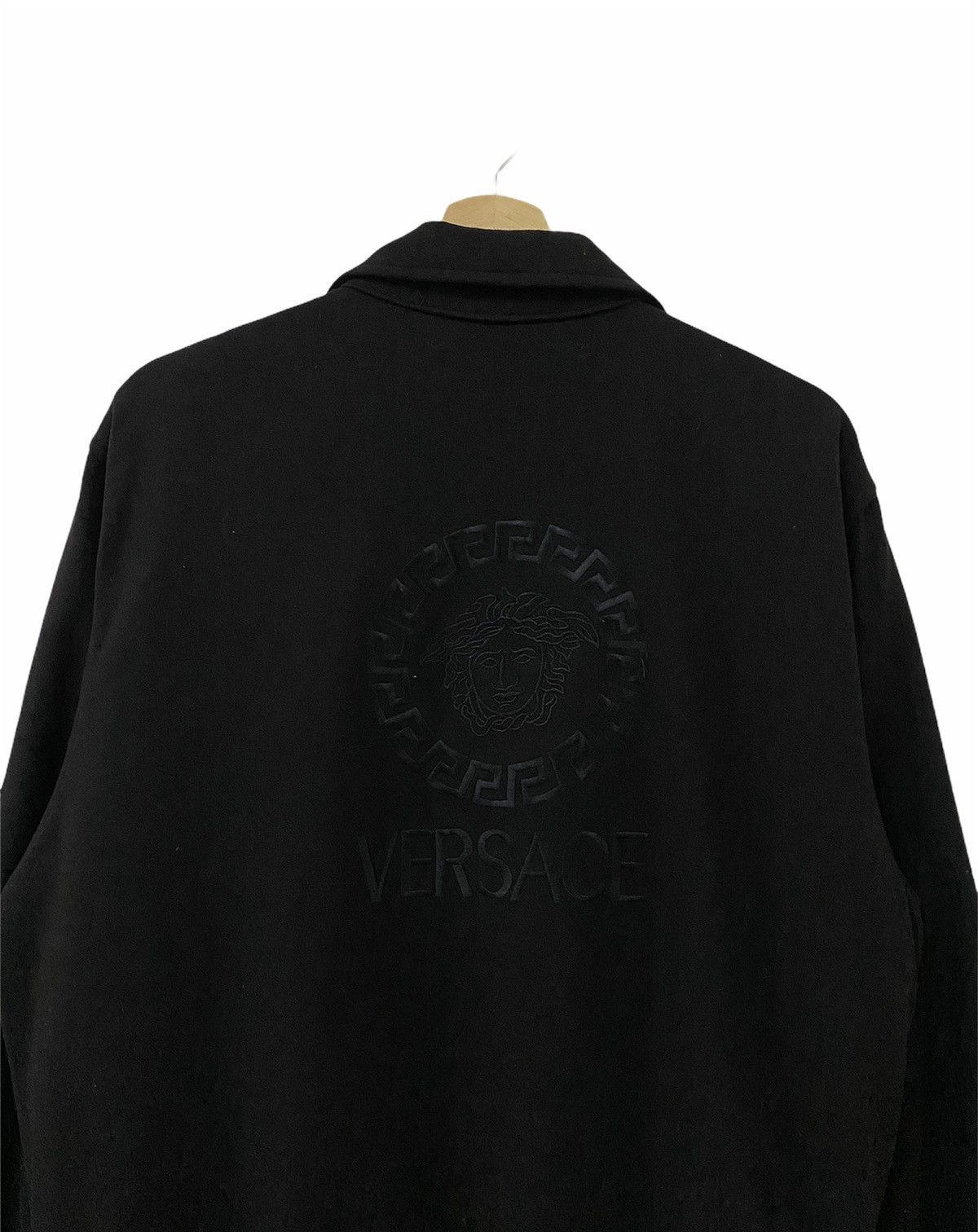 Versace × Versace Jeans Couture Vtg🔥Versace Triple Black Logo Medusa Embroidery Logo Size US L / EU 52-54 / 3 - 4 Thumbnail