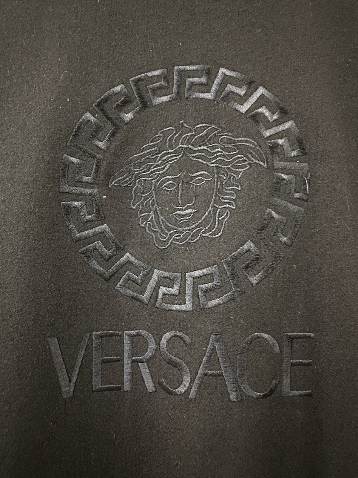 Versace × Versace Jeans Couture Vtg🔥Versace Triple Black Logo Medusa Embroidery Logo Size US L / EU 52-54 / 3 - 18 Thumbnail