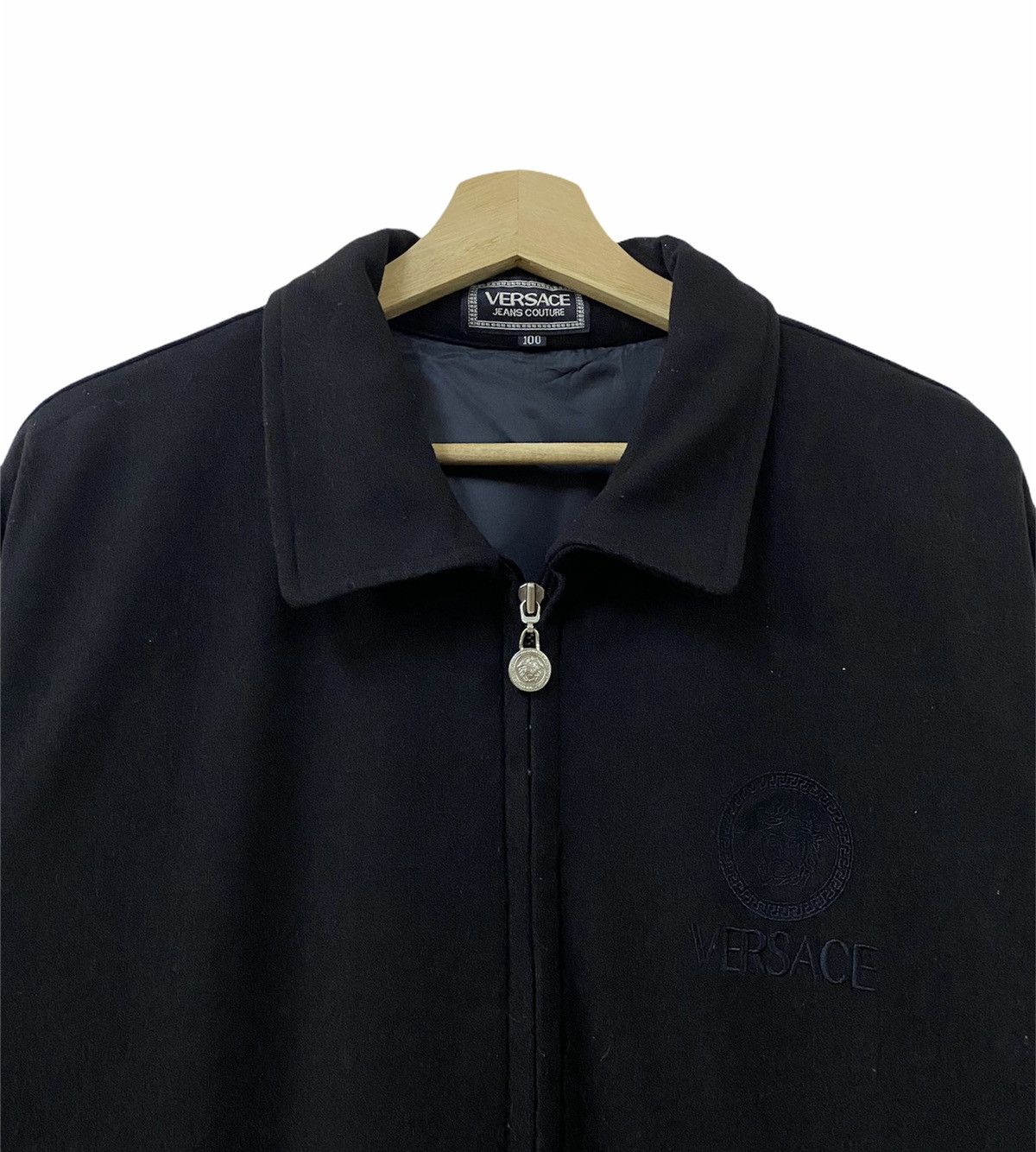 Versace × Versace Jeans Couture Vtg🔥Versace Triple Black Logo Medusa Embroidery Logo Size US L / EU 52-54 / 3 - 5 Thumbnail