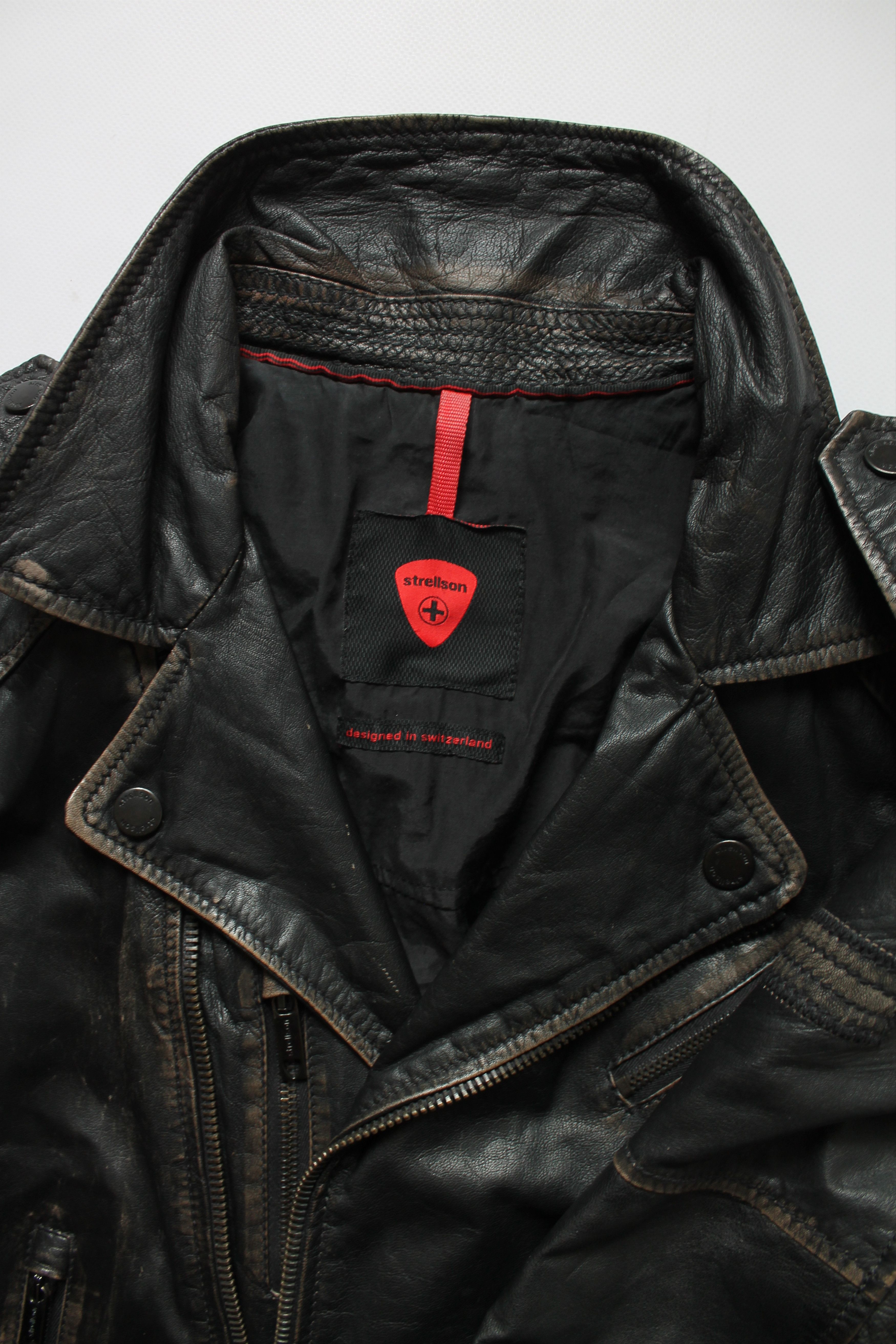 Strellson Strellson Biker Leather faded Jacket Small Size US S / EU 44-46 / 1 - 13 Thumbnail