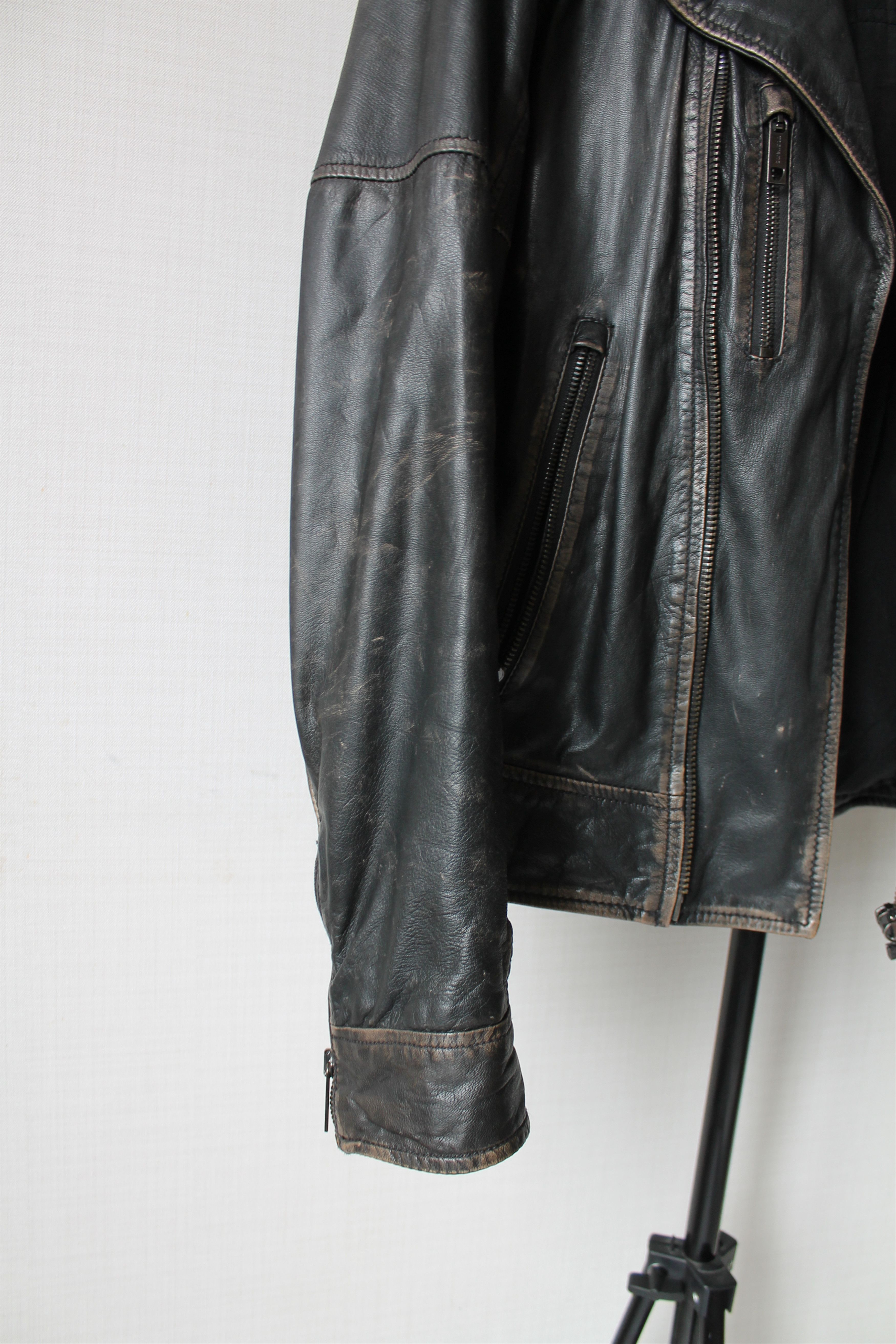 Strellson Strellson Biker Leather faded Jacket Small Size US S / EU 44-46 / 1 - 3 Thumbnail