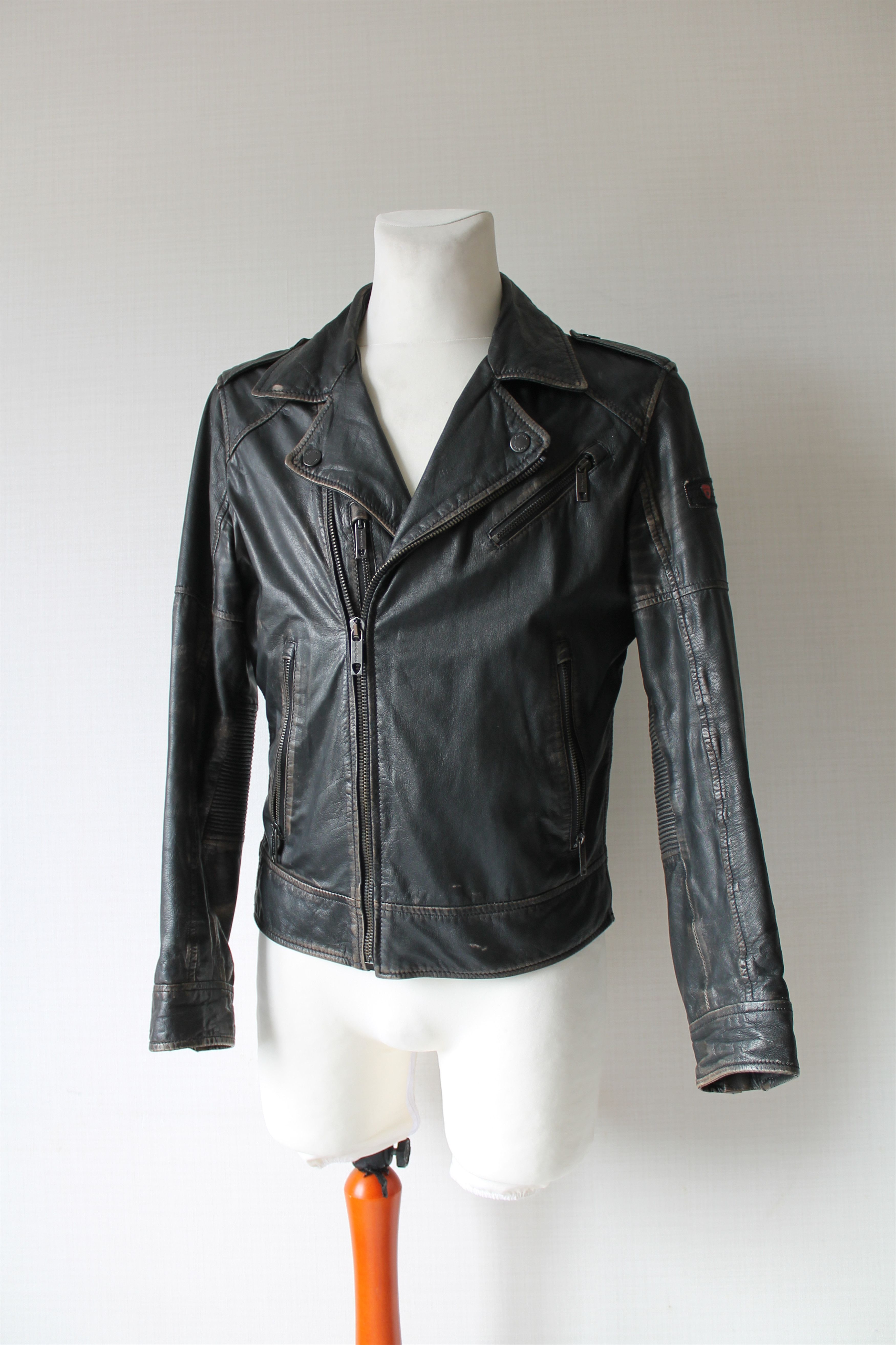Strellson Strellson Biker Leather faded Jacket Small Size US S / EU 44-46 / 1 - 7 Thumbnail
