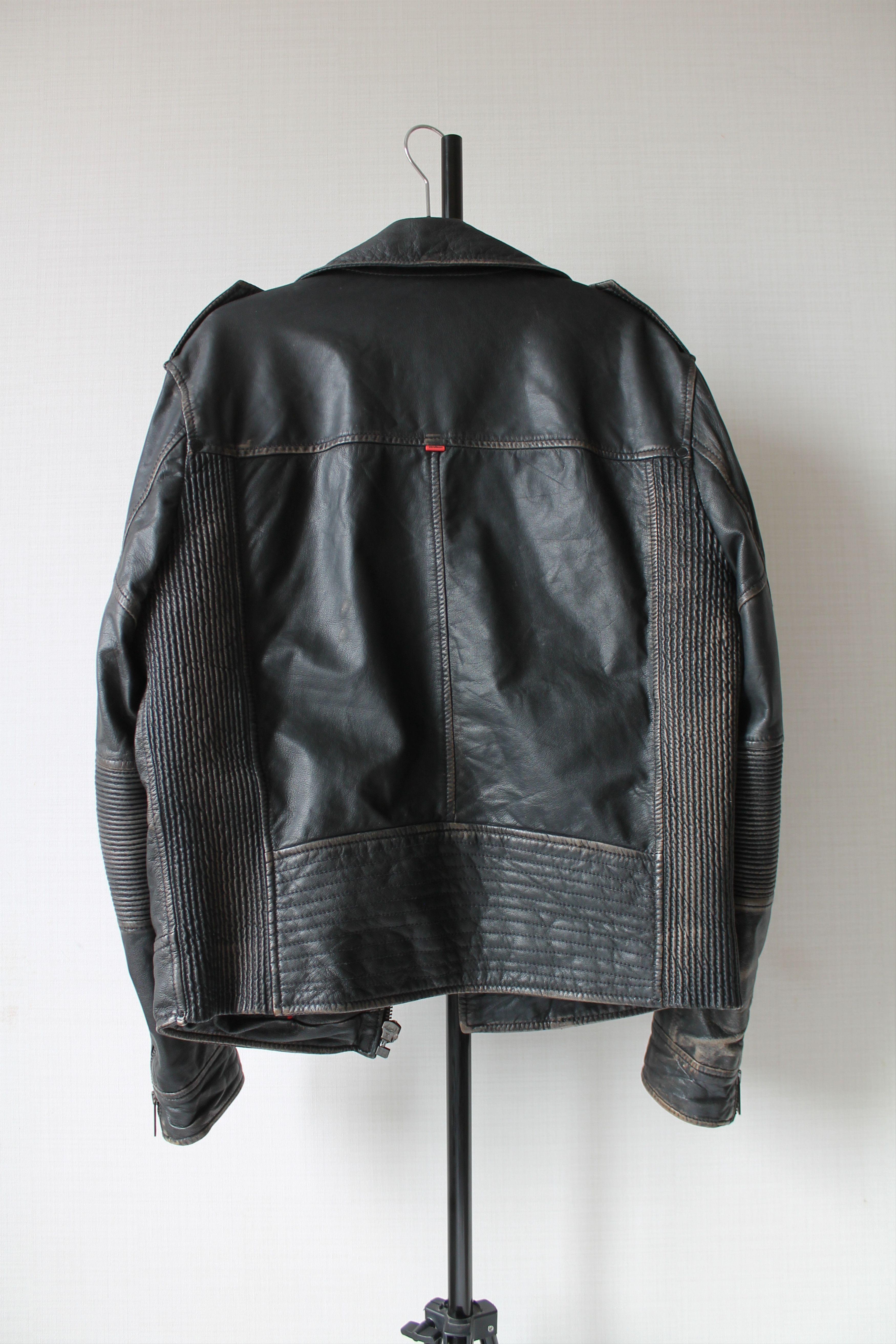 Strellson Strellson Biker Leather faded Jacket Small Size US S / EU 44-46 / 1 - 6 Thumbnail