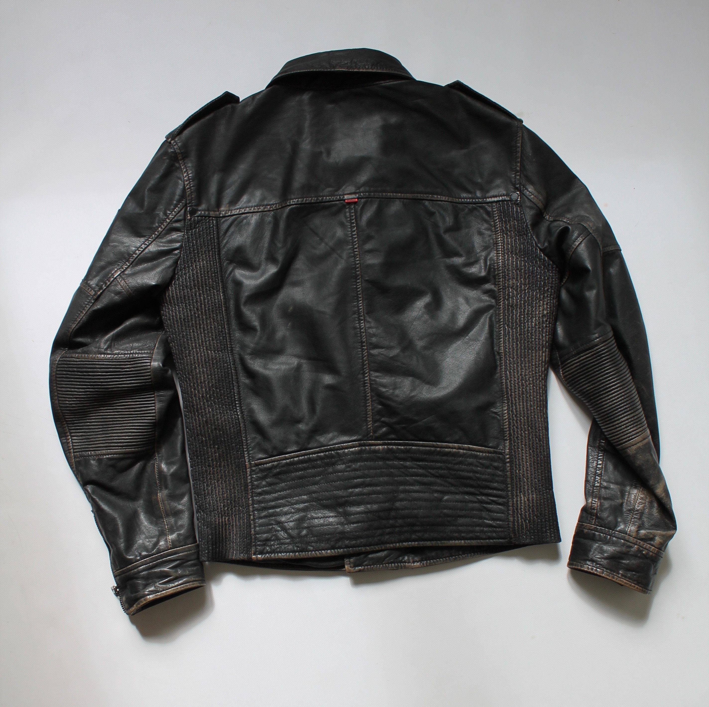 Strellson Strellson Biker Leather faded Jacket Small Size US S / EU 44-46 / 1 - 16 Thumbnail