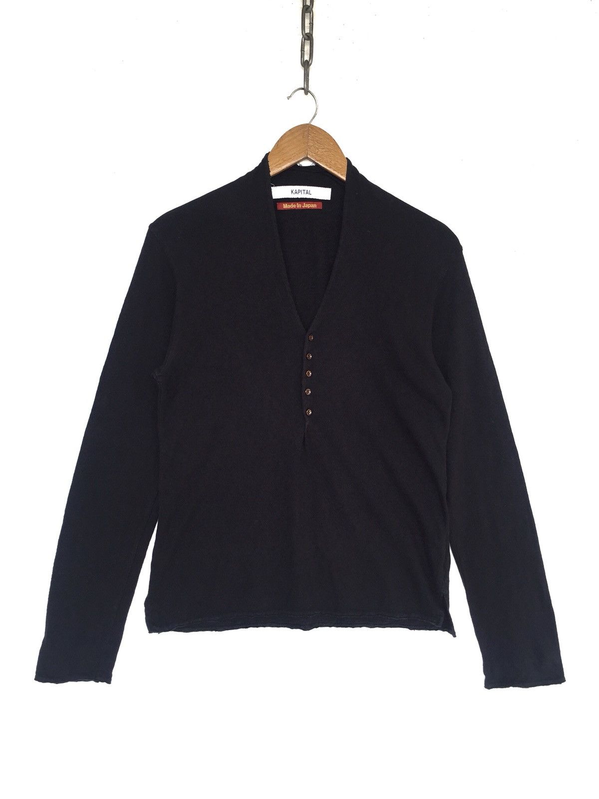 Kapital Iconic Kapital Hemp Fabric Half Button LS Shirt Size US S / EU 44-46 / 1 - 1 Thumbnail