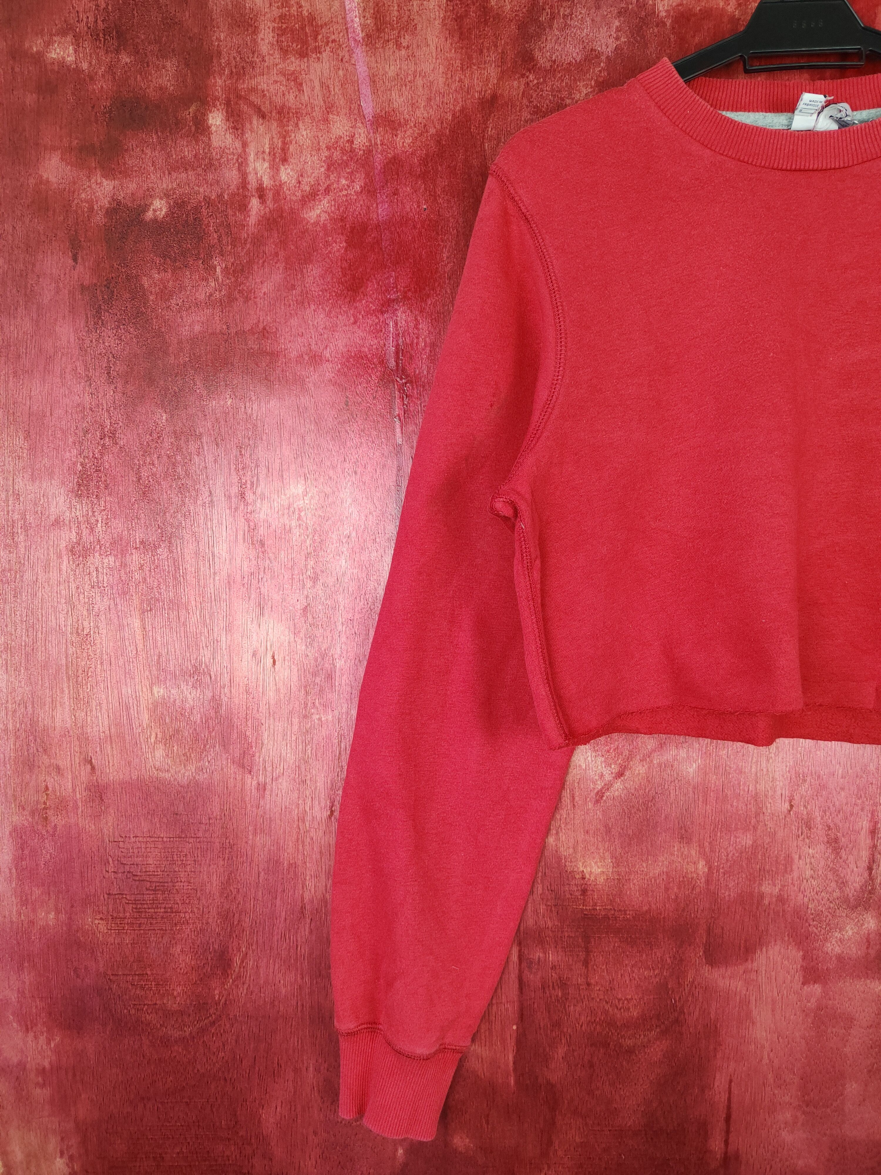 Nike Nike custom to crop top Red Sweater sweatshirt #4903 Size M / US 6-8 / IT 42-44 - 3 Thumbnail