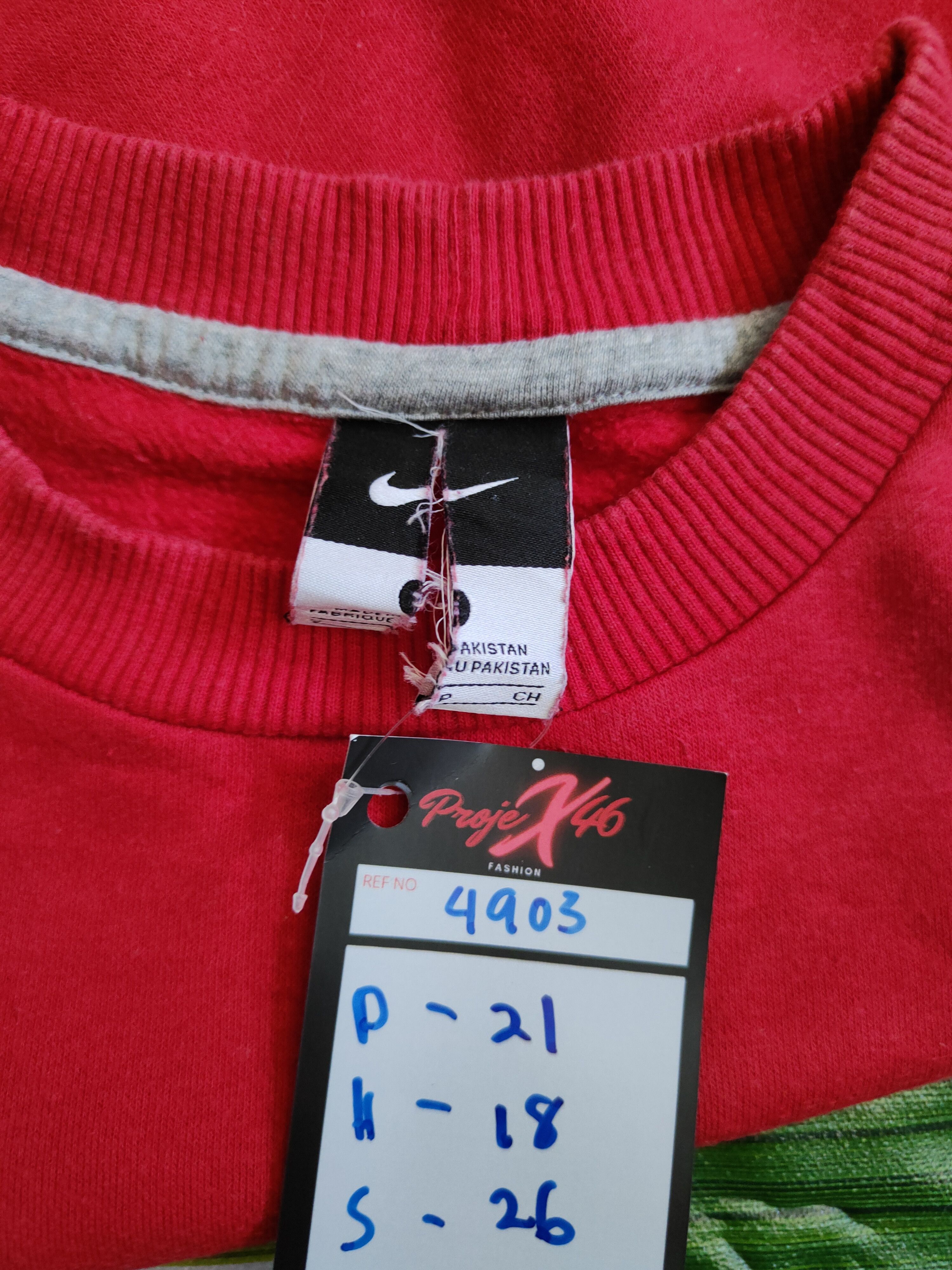 Nike Nike custom to crop top Red Sweater sweatshirt #4903 Size M / US 6-8 / IT 42-44 - 8 Thumbnail