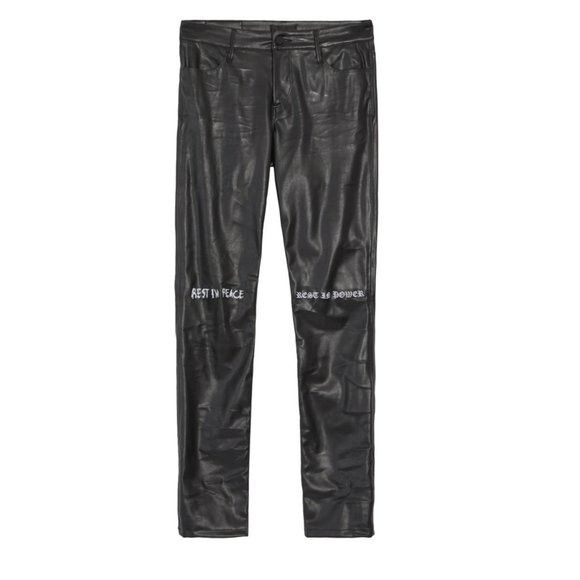Rta $315 NWT RtA RIP EMBROIDERED FAUX LEATHER SKINNY JEANS SZ 38 Size US 38 / EU 54 - 1 Thumbnail