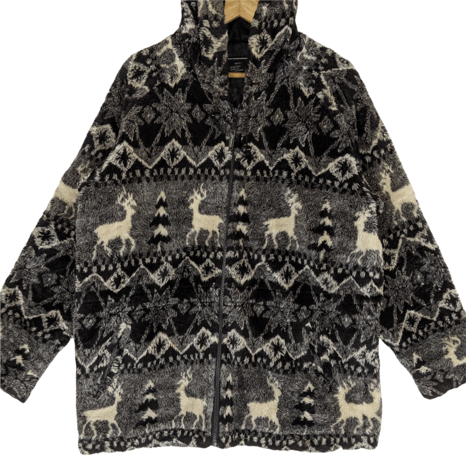 Japanese Brand PIKO Fluffy Sherpa Jacket Hoodie Christmas Thanksgiving Size US L / EU 52-54 / 3 - 3 Thumbnail