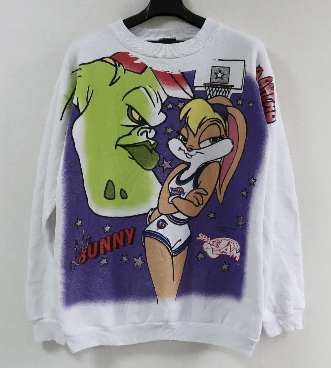 90s vintage 1996 Warner Bros Looney Tunes Space Jam Movie T