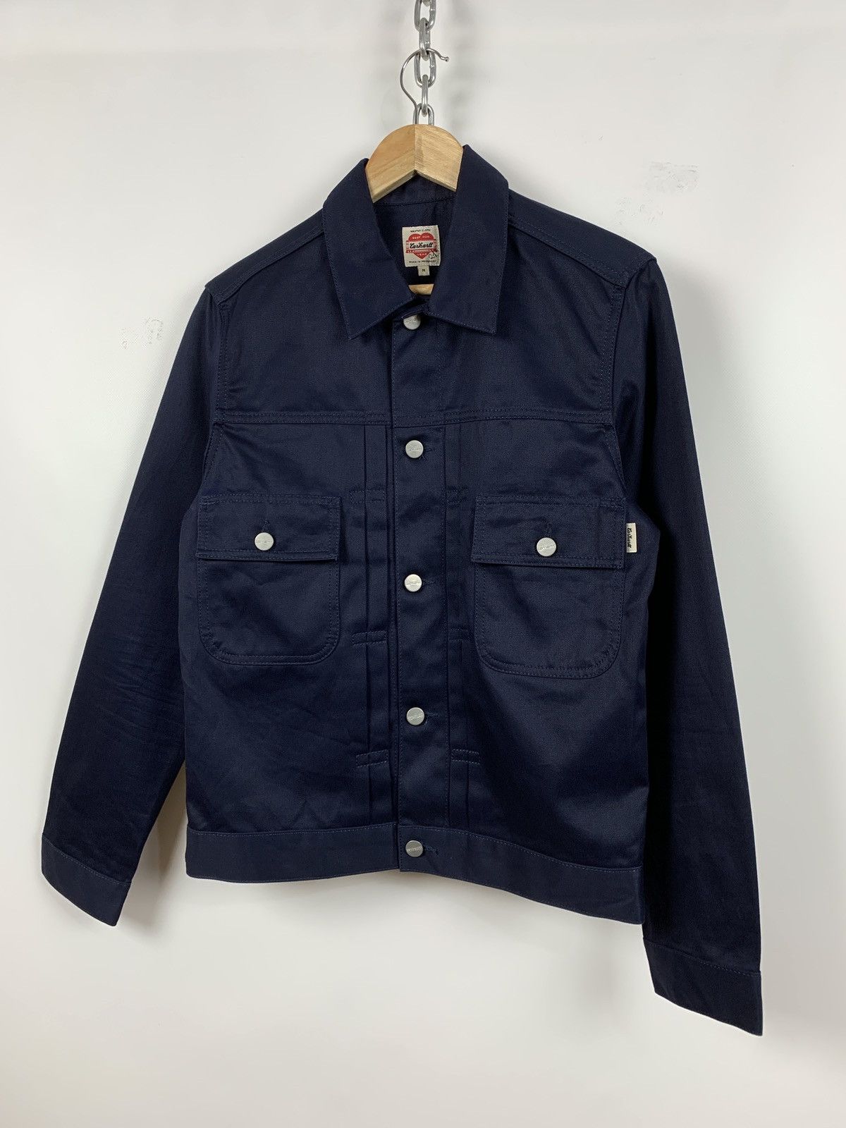 Carhartt Vintage Carhartt Station Navy Blue Button Jacket Size US S / EU 44-46 / 1 - 4 Thumbnail