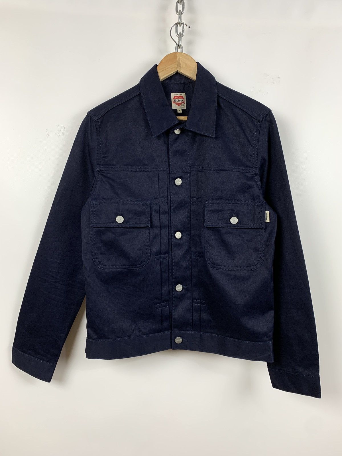 Carhartt Vintage Carhartt Station Navy Blue Button Jacket Size US S / EU 44-46 / 1 - 1 Thumbnail