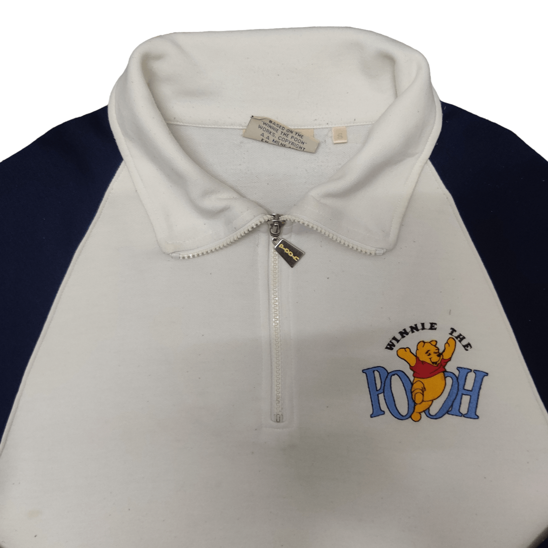Disney Vtg Disney Winnie The Pooh Half Zipper Jumper Embroidery Size US S / EU 44-46 / 1 - 2 Thumbnail
