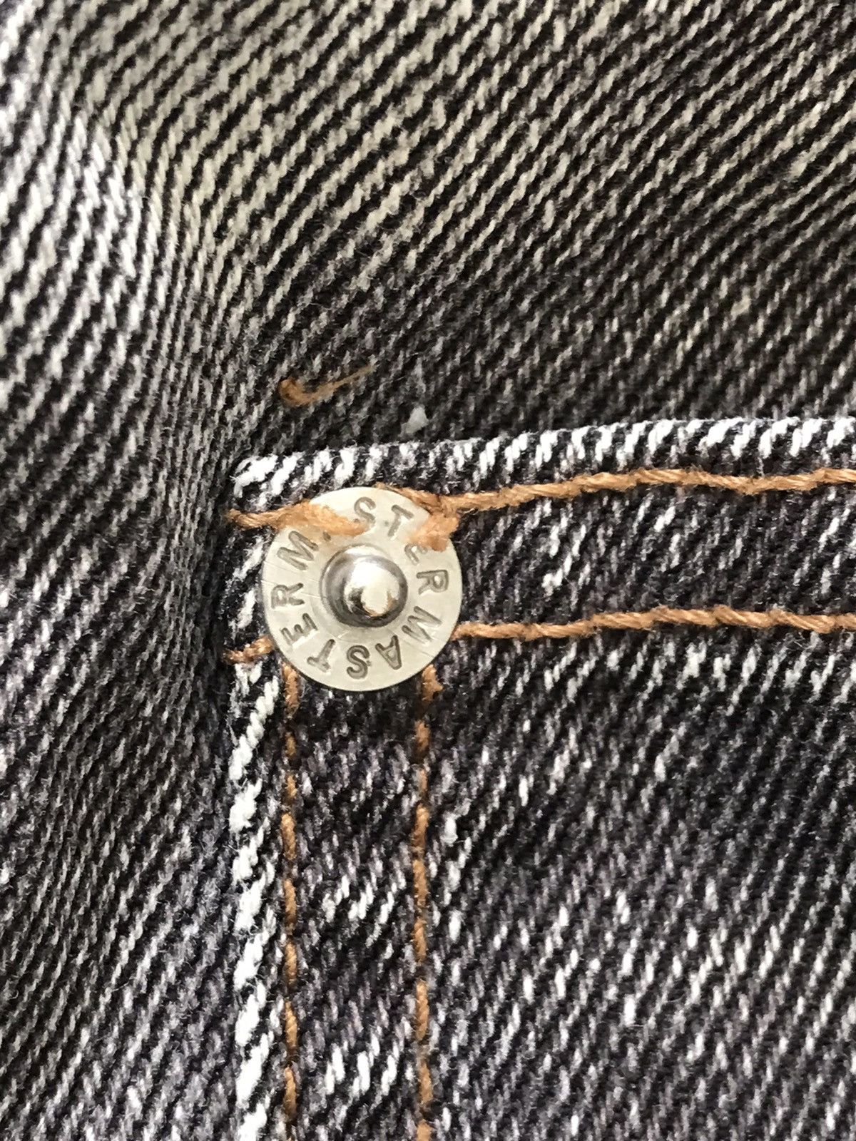 Japanese Brand Master X Real Clothing Mink Grey Whiskers Denim Jeans Size US 34 / EU 50 - 6 Thumbnail