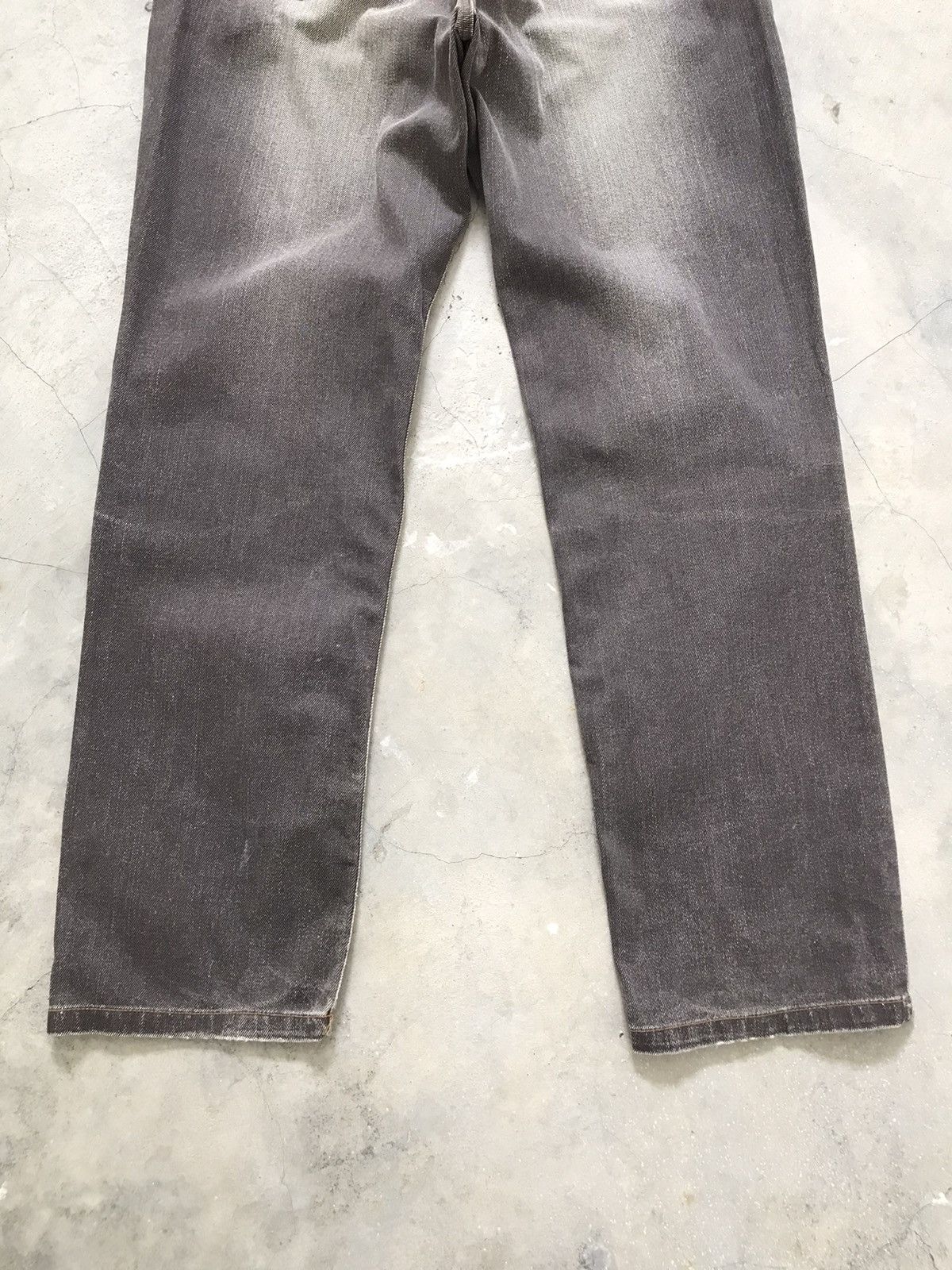 Japanese Brand Master X Real Clothing Mink Grey Whiskers Denim Jeans Size US 34 / EU 50 - 13 Thumbnail