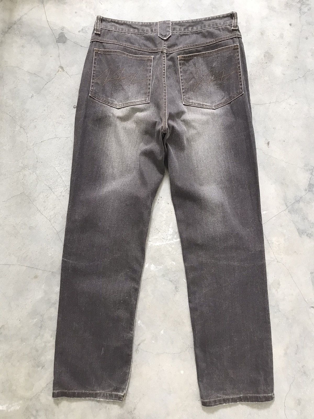 Japanese Brand Master X Real Clothing Mink Grey Whiskers Denim Jeans Size US 34 / EU 50 - 11 Thumbnail