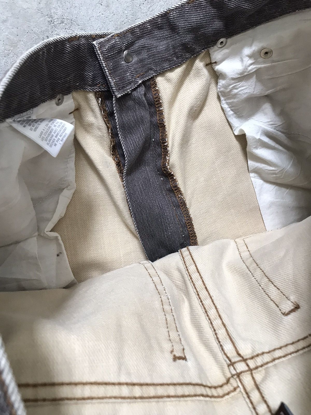 Japanese Brand Master X Real Clothing Mink Grey Whiskers Denim Jeans Size US 34 / EU 50 - 16 Thumbnail