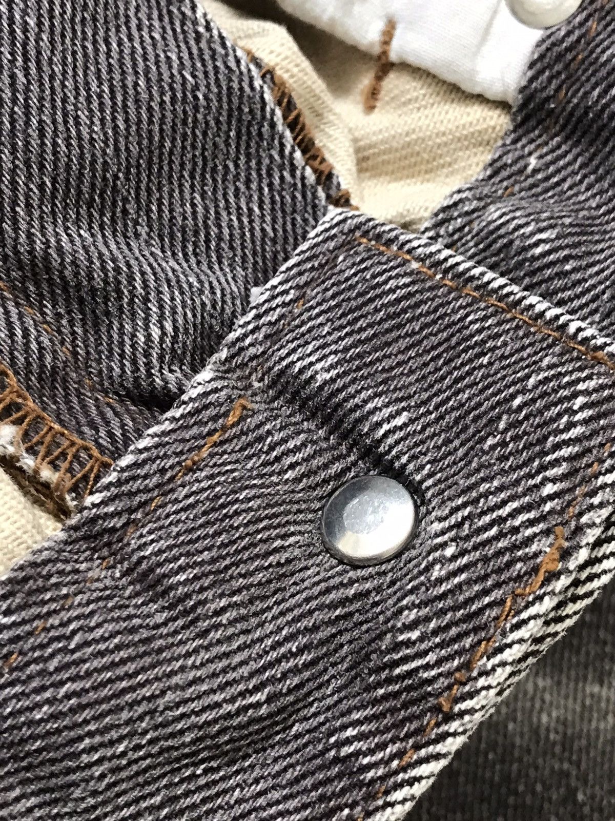 Japanese Brand Master X Real Clothing Mink Grey Whiskers Denim Jeans Size US 34 / EU 50 - 9 Thumbnail