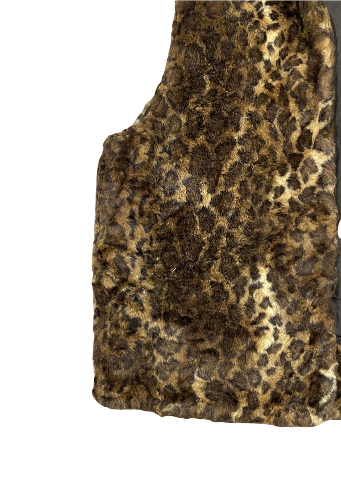 Hardy Amies × Seditionaries Vtg🐆Hardy Amies Leopard Fux Fur Vest Jacket Size 40S - 5 Thumbnail