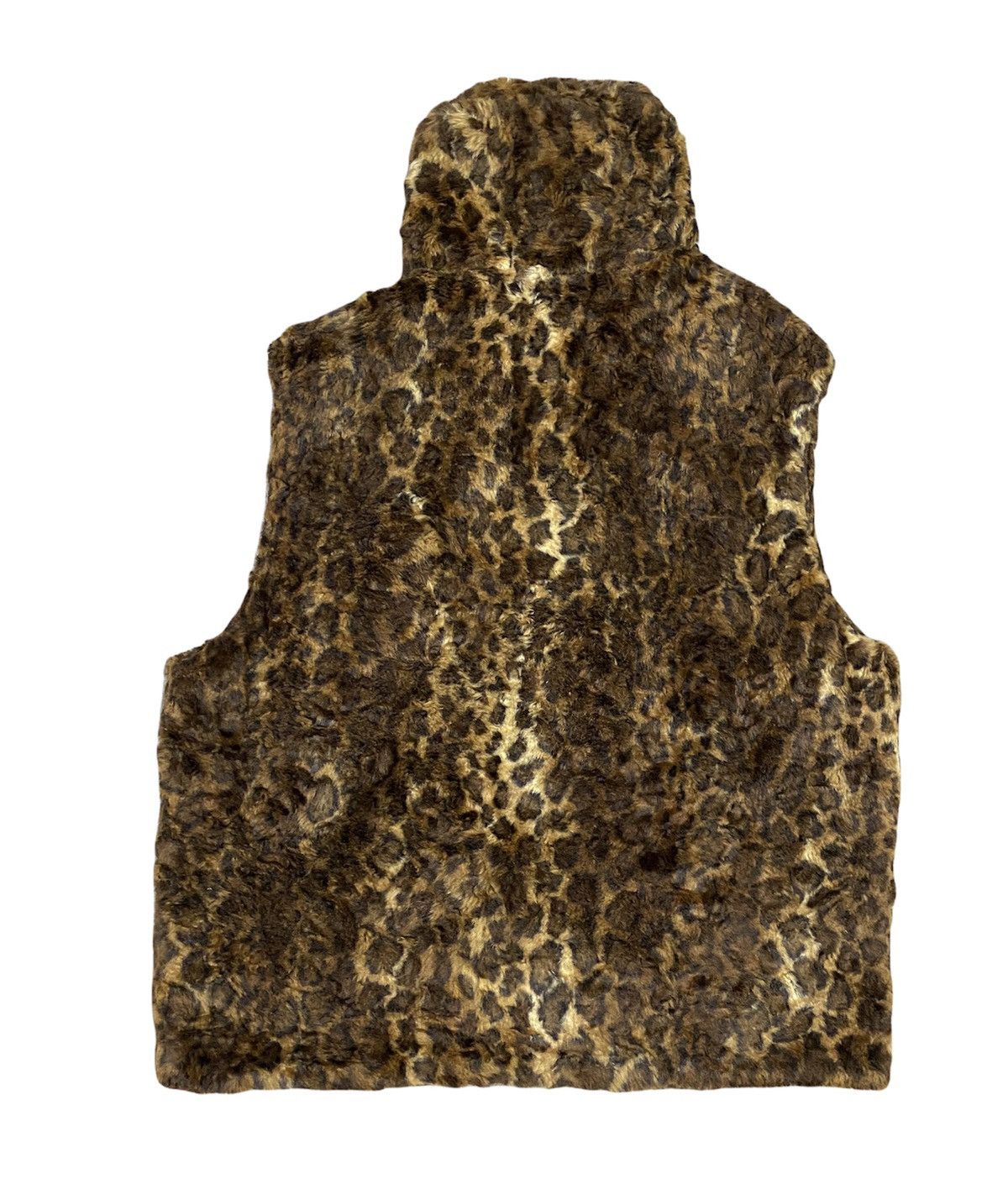 Hardy Amies × Seditionaries Vtg🐆Hardy Amies Leopard Fux Fur Vest Jacket Size 40S - 2 Thumbnail