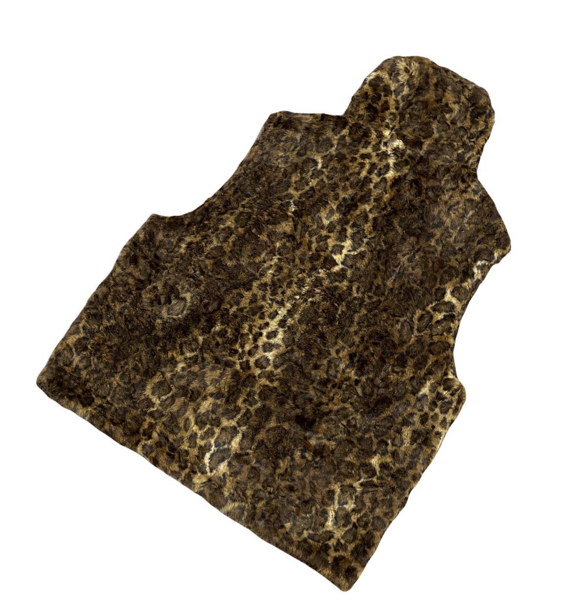Hardy Amies × Seditionaries Vtg🐆Hardy Amies Leopard Fux Fur Vest Jacket Size 40S - 14 Thumbnail