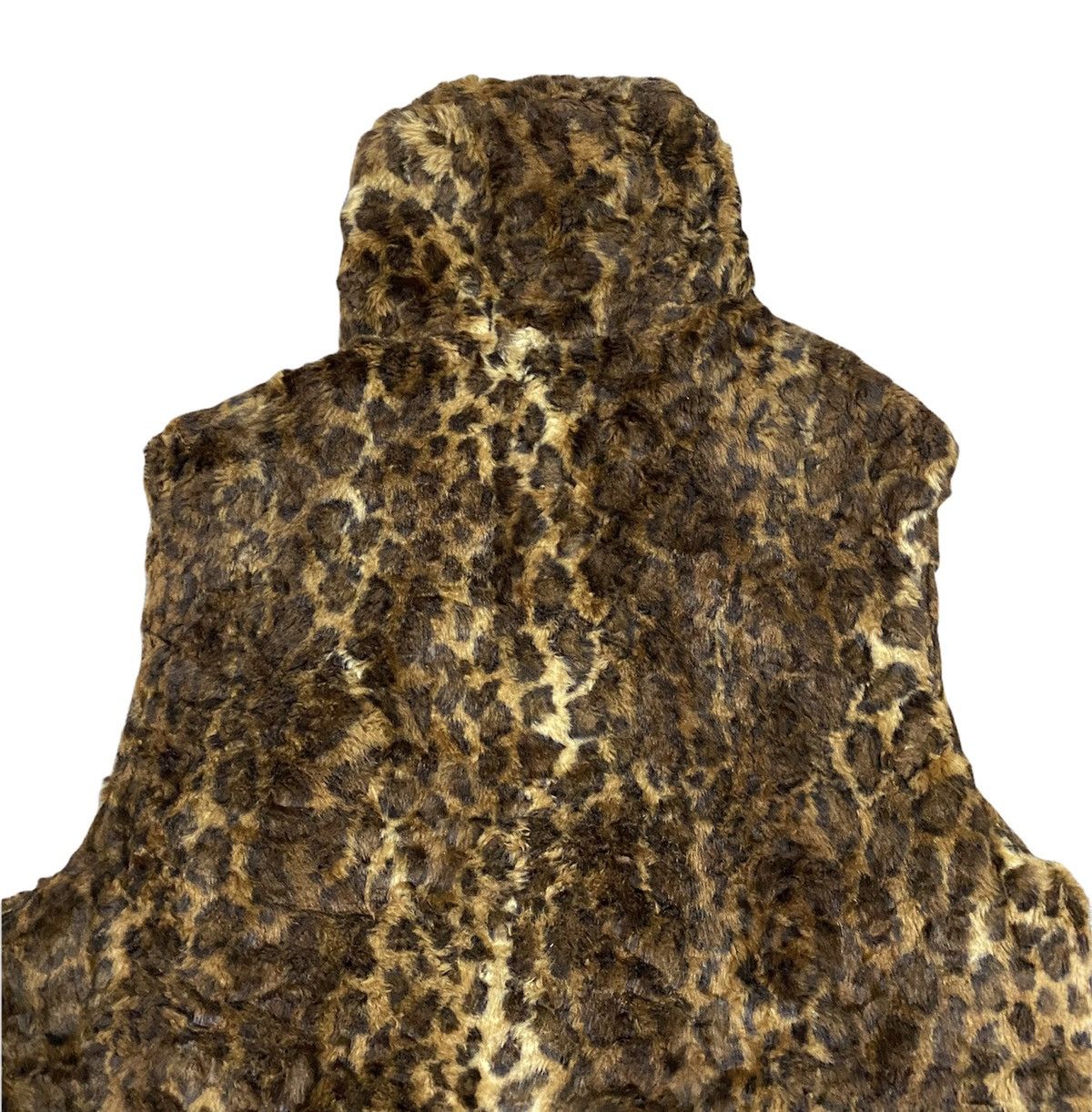 Hardy Amies × Seditionaries Vtg🐆Hardy Amies Leopard Fux Fur Vest Jacket Size 40S - 11 Thumbnail