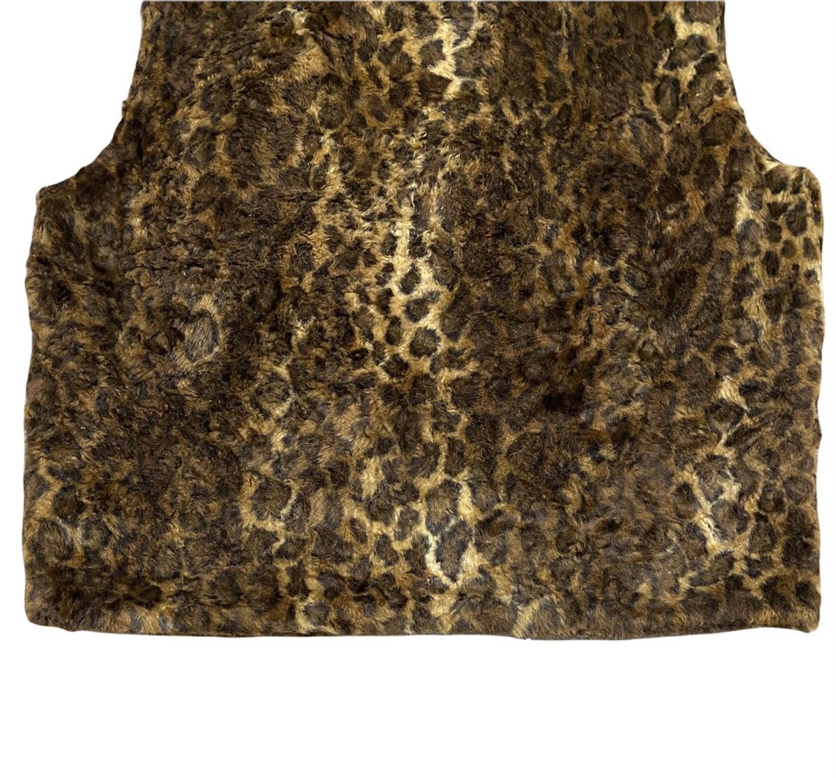 Hardy Amies × Seditionaries Vtg🐆Hardy Amies Leopard Fux Fur Vest Jacket Size 40S - 12 Thumbnail