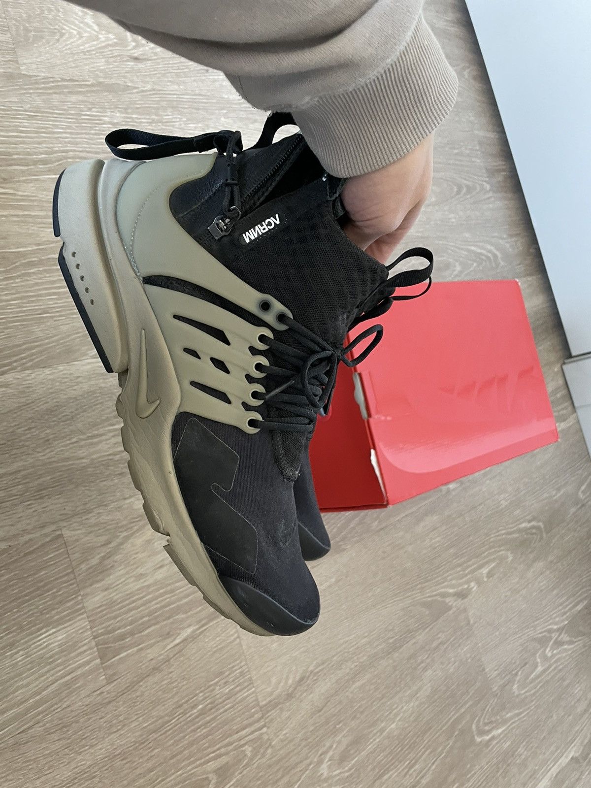 Acronym × Nike Acronym x Air Presto Mid Bamboo 2016 Size US 9.5 / EU 42-43 - 8 Thumbnail