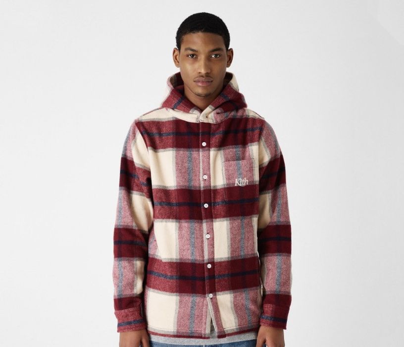 Kith Kith plaid hooded ginza flannel jacket | Grailed