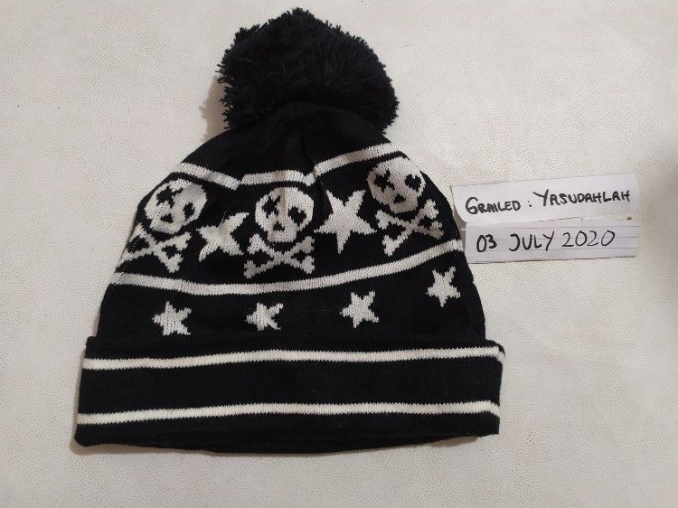 Other 🔥Unknown Skeleton Skull Punk Bondage Design Beanie Hat Size ONE SIZE - 7 Thumbnail
